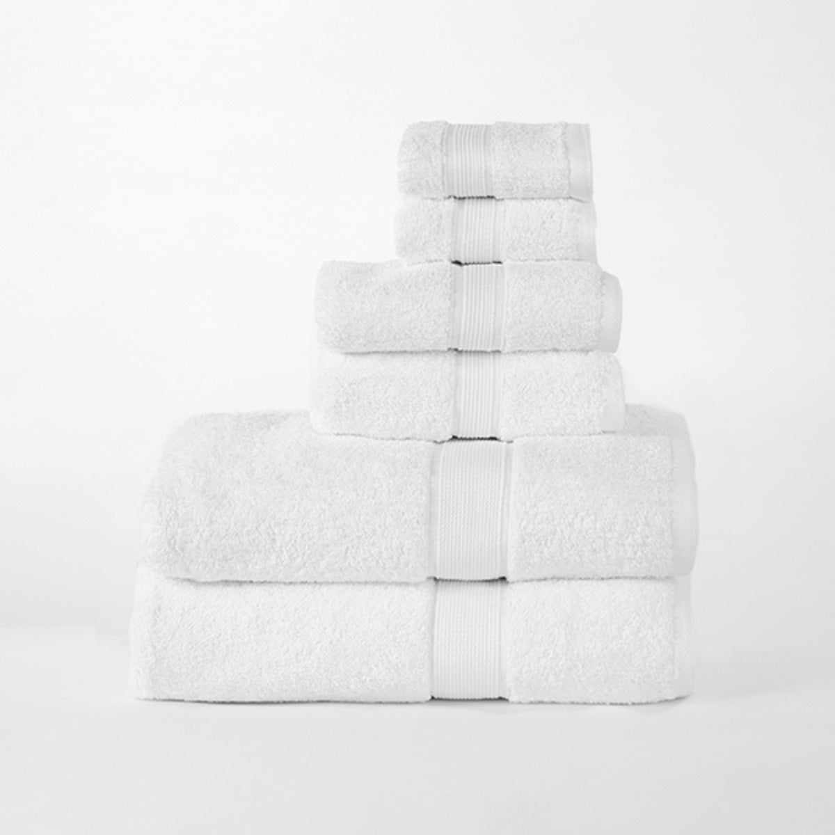 Organic Cotton Solid Plush Assorted 6 Piece Towel Set - Blue Nile Mills