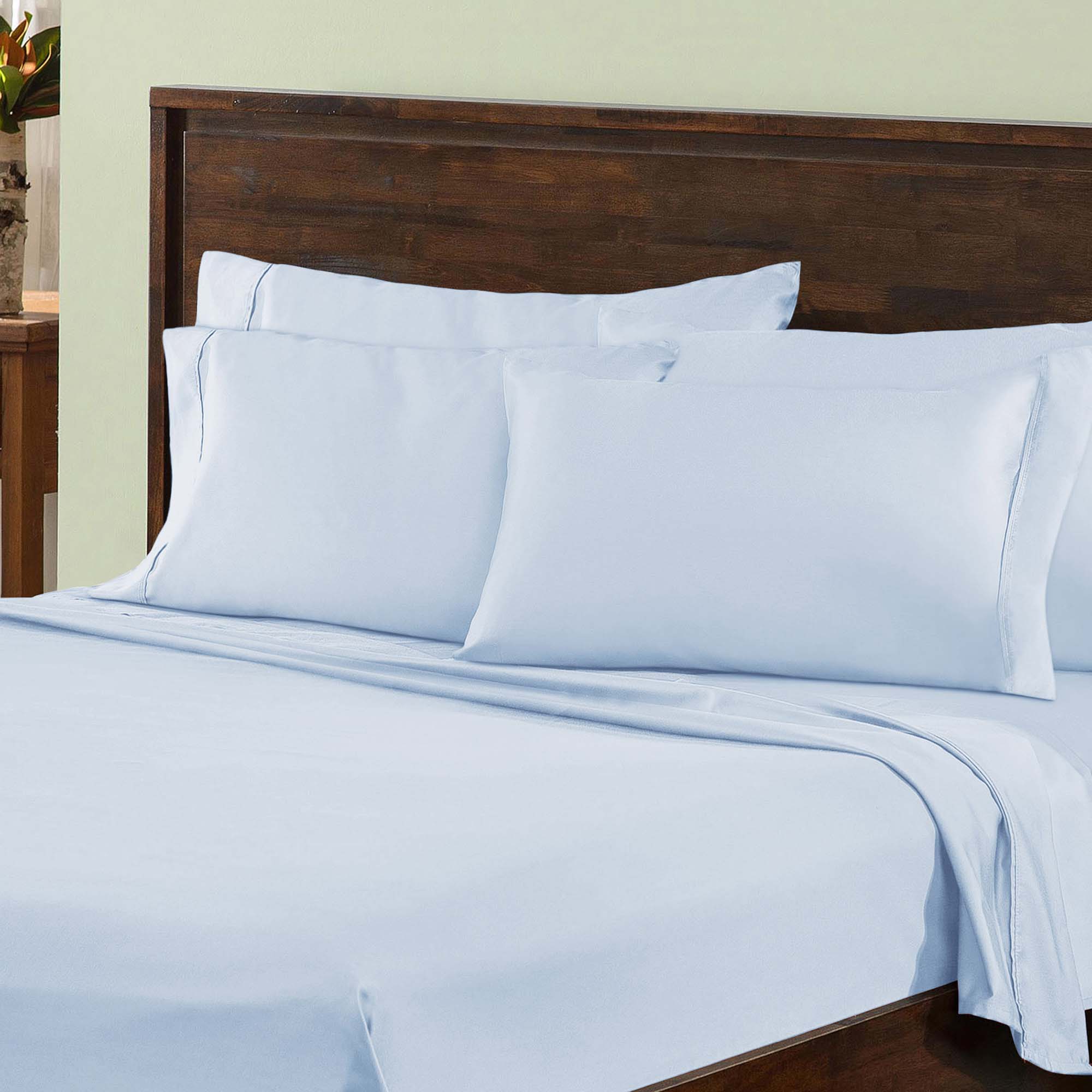 1000 Thread Count Cotton Rich Solid Deep Pocket Bed Sheet Set - Blue Nile Mills
