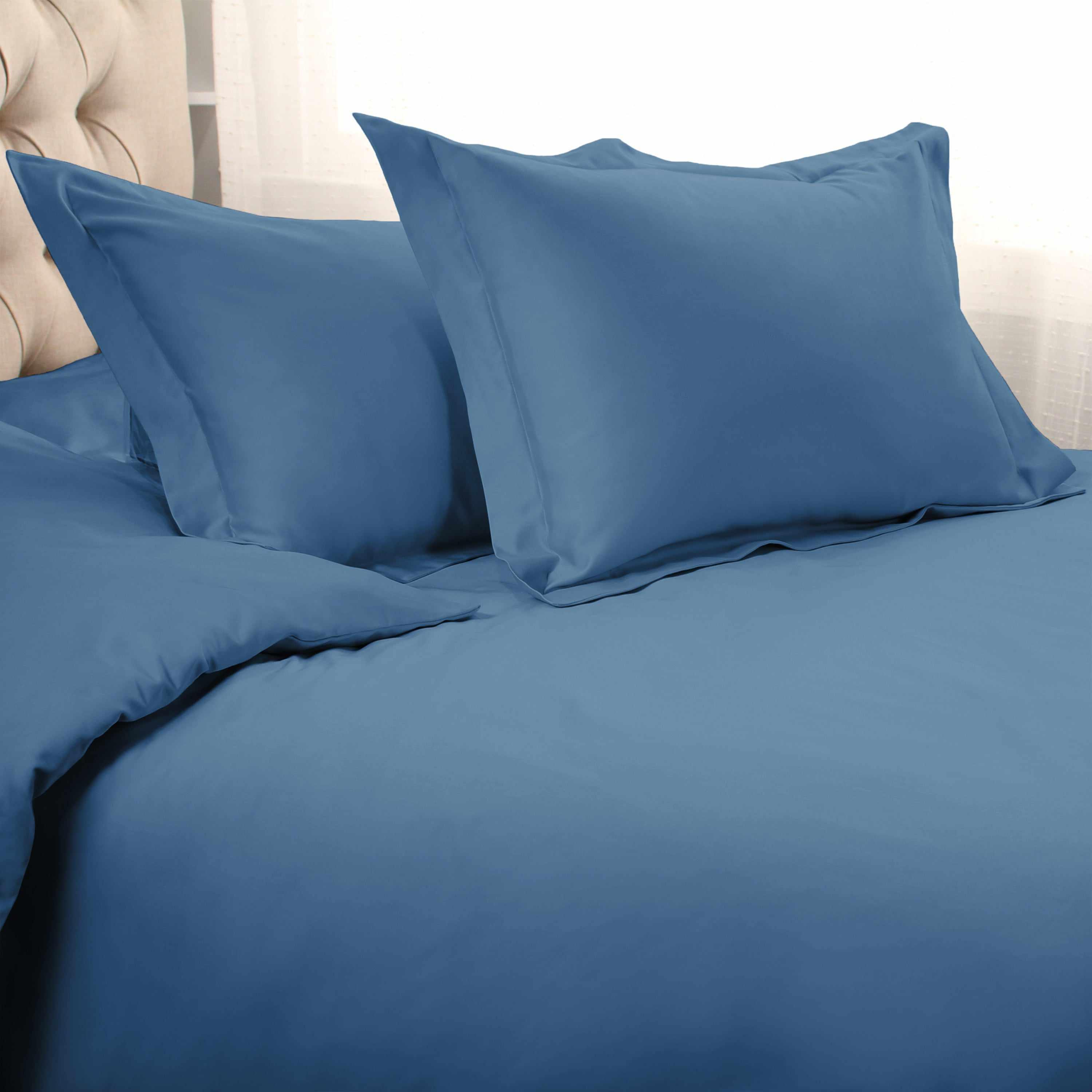 1500 Thread Count Egyptian Cotton Solid Duvet Cover Set - Blue Nile Mills