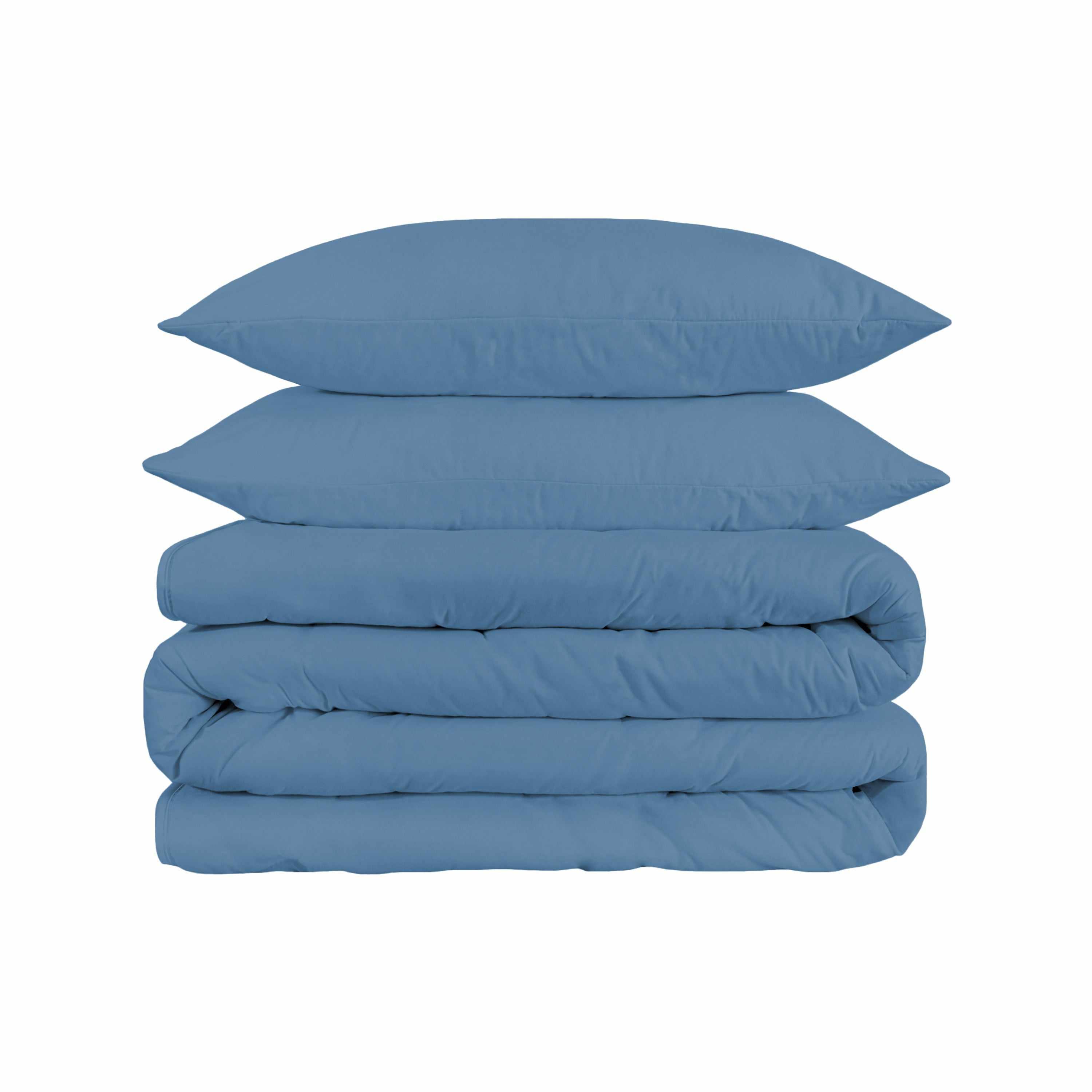 1500 Thread Count Egyptian Cotton Solid Duvet Cover Set - Blue Nile Mills