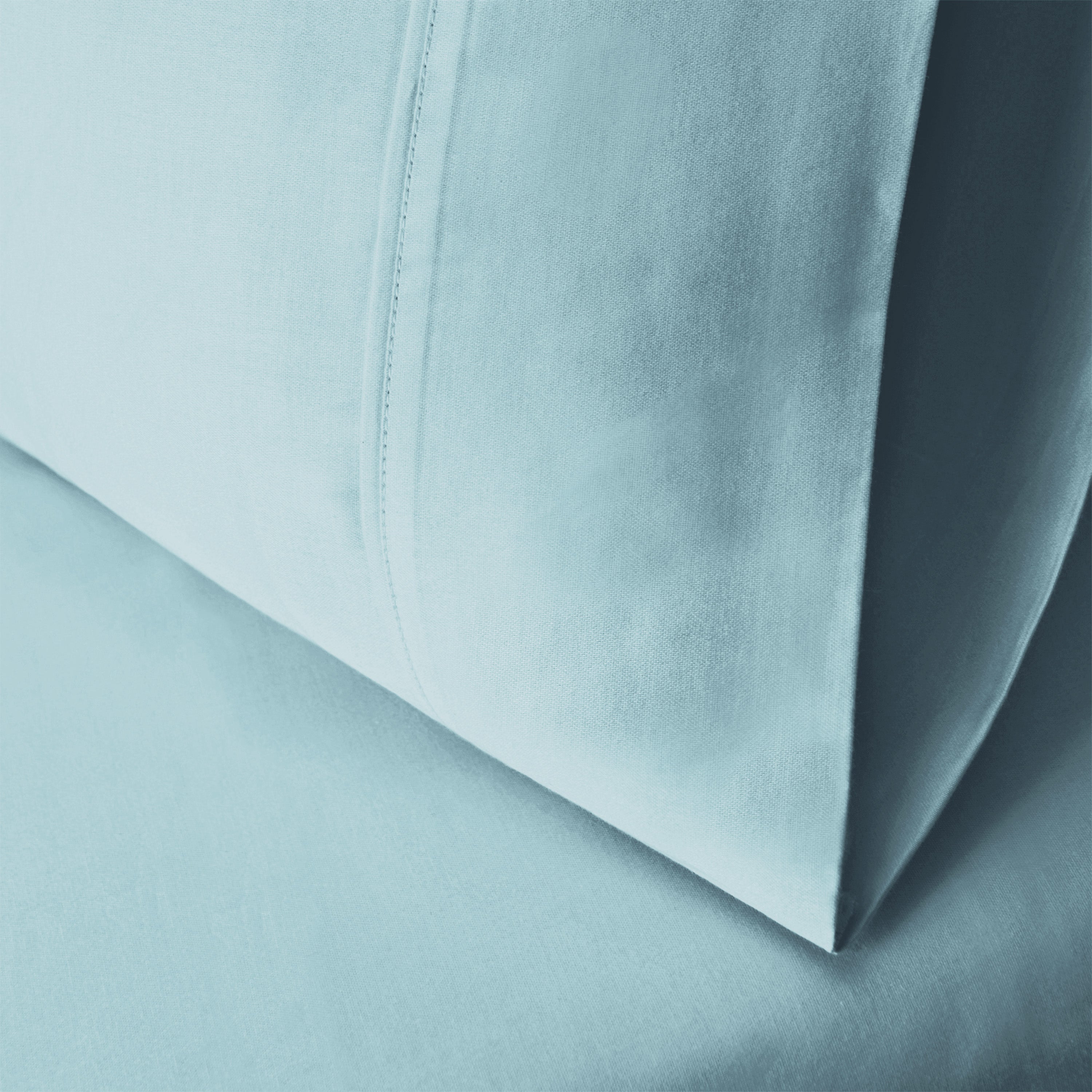 Egyptian Cotton 300 Thread Count Solid Pillowcases, Set of 2 - Blue Nile Mills