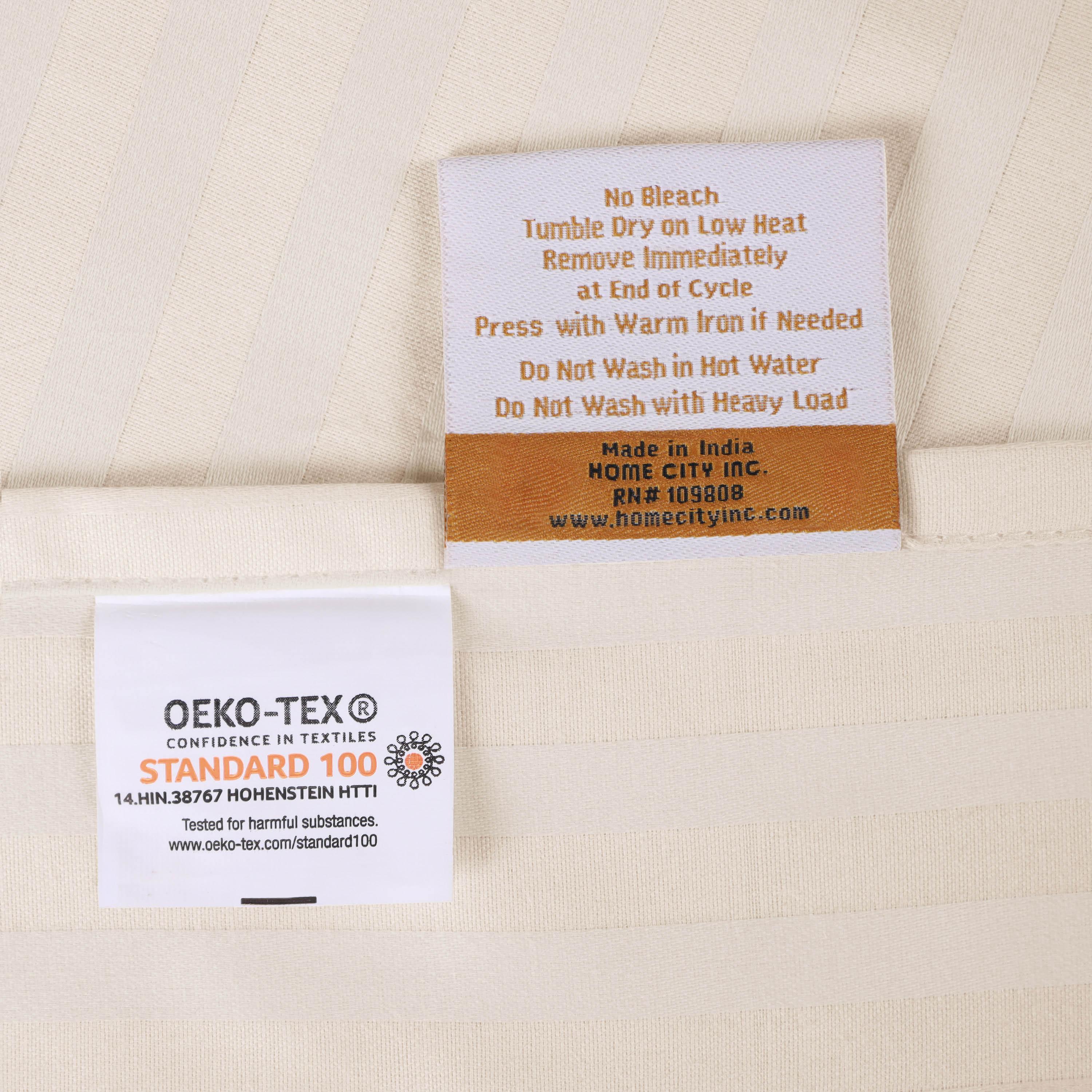 Egyptian Cotton 300 Thread Count Striped Deep Pocket Sheet Set - Blue Nile Mills