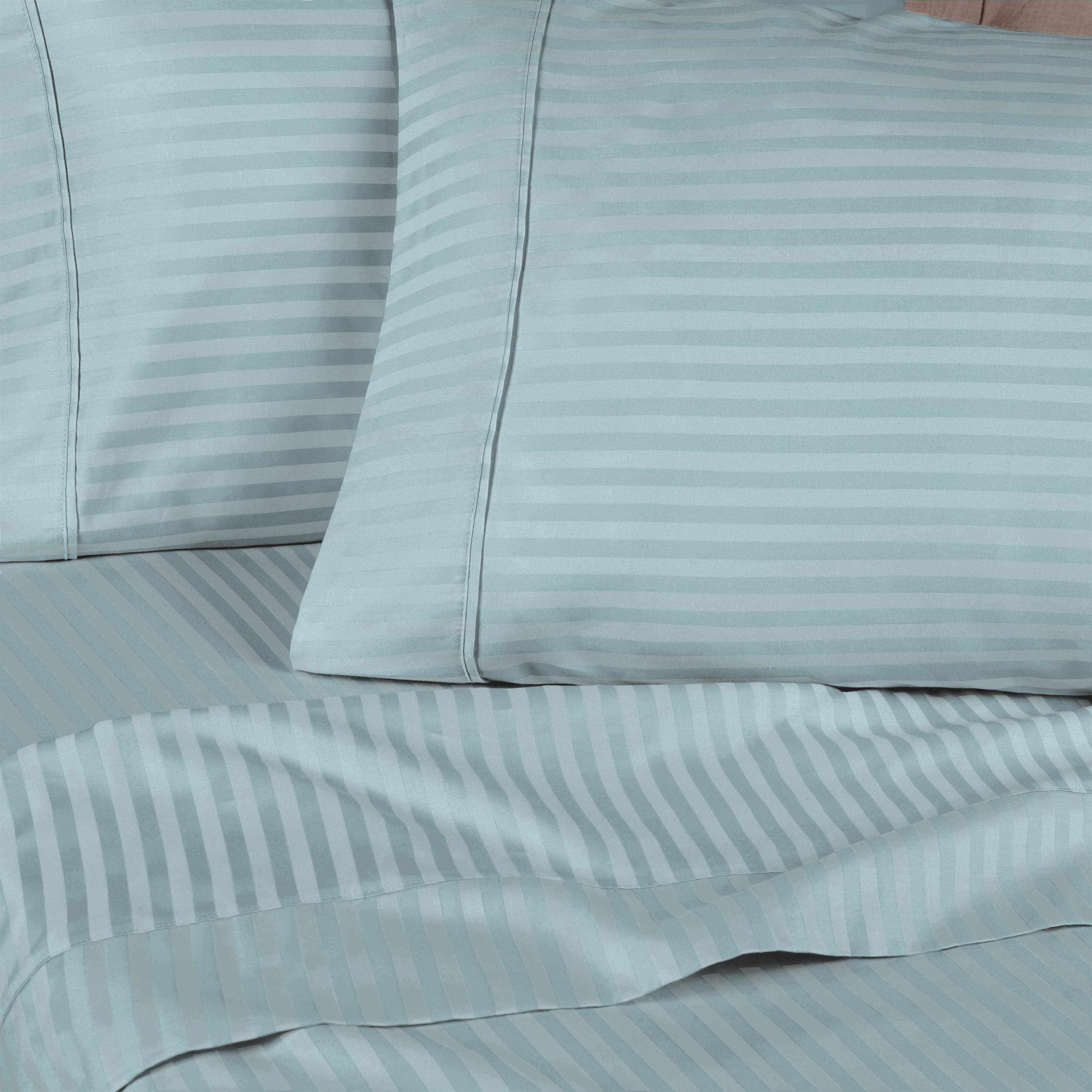 Egyptian Cotton 300 Thread Count Striped Deep Pocket Sheet Set - Blue Nile Mills