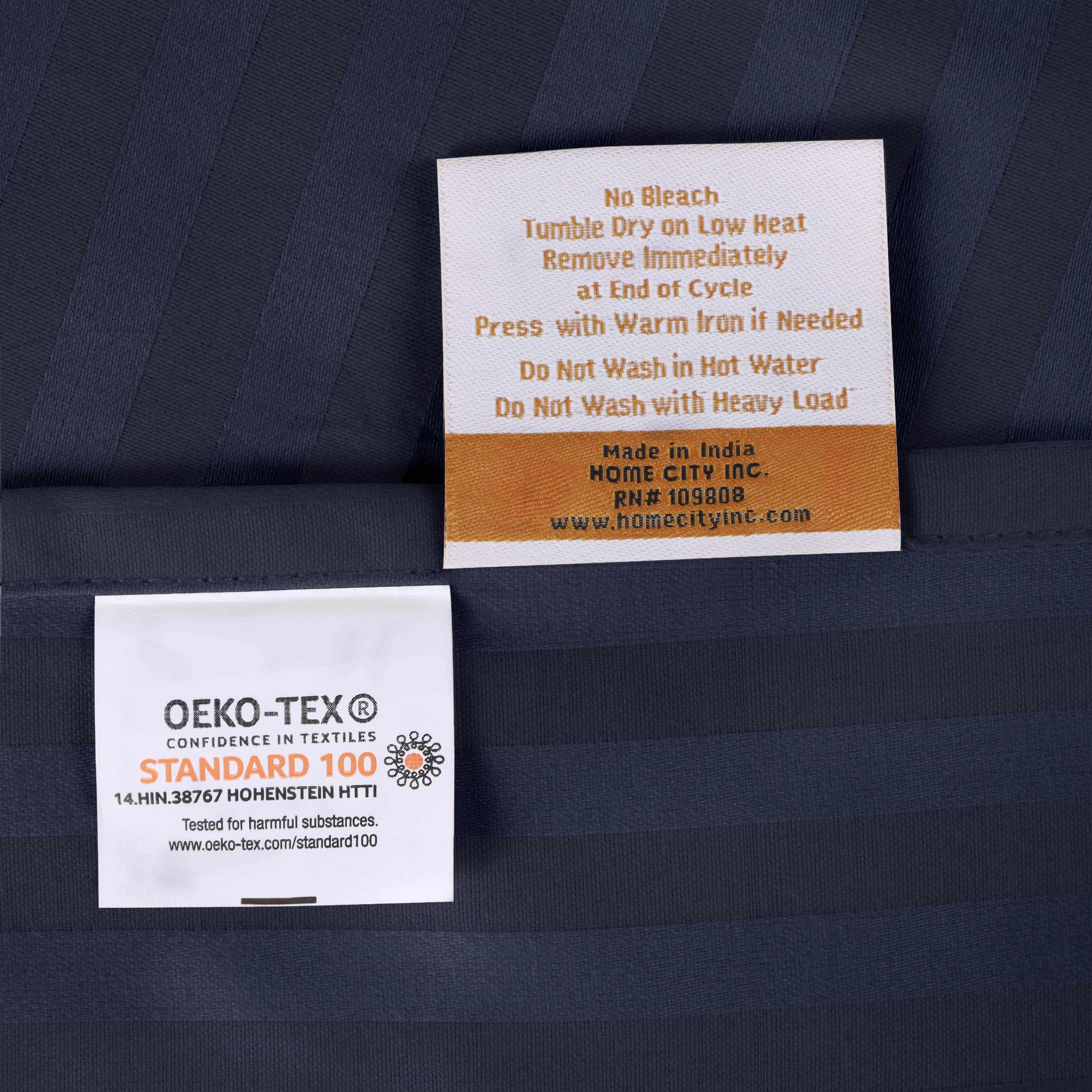 Egyptian Cotton 400 Thread Count Striped Deep Pocket Sheet Set - Blue Nile Mills