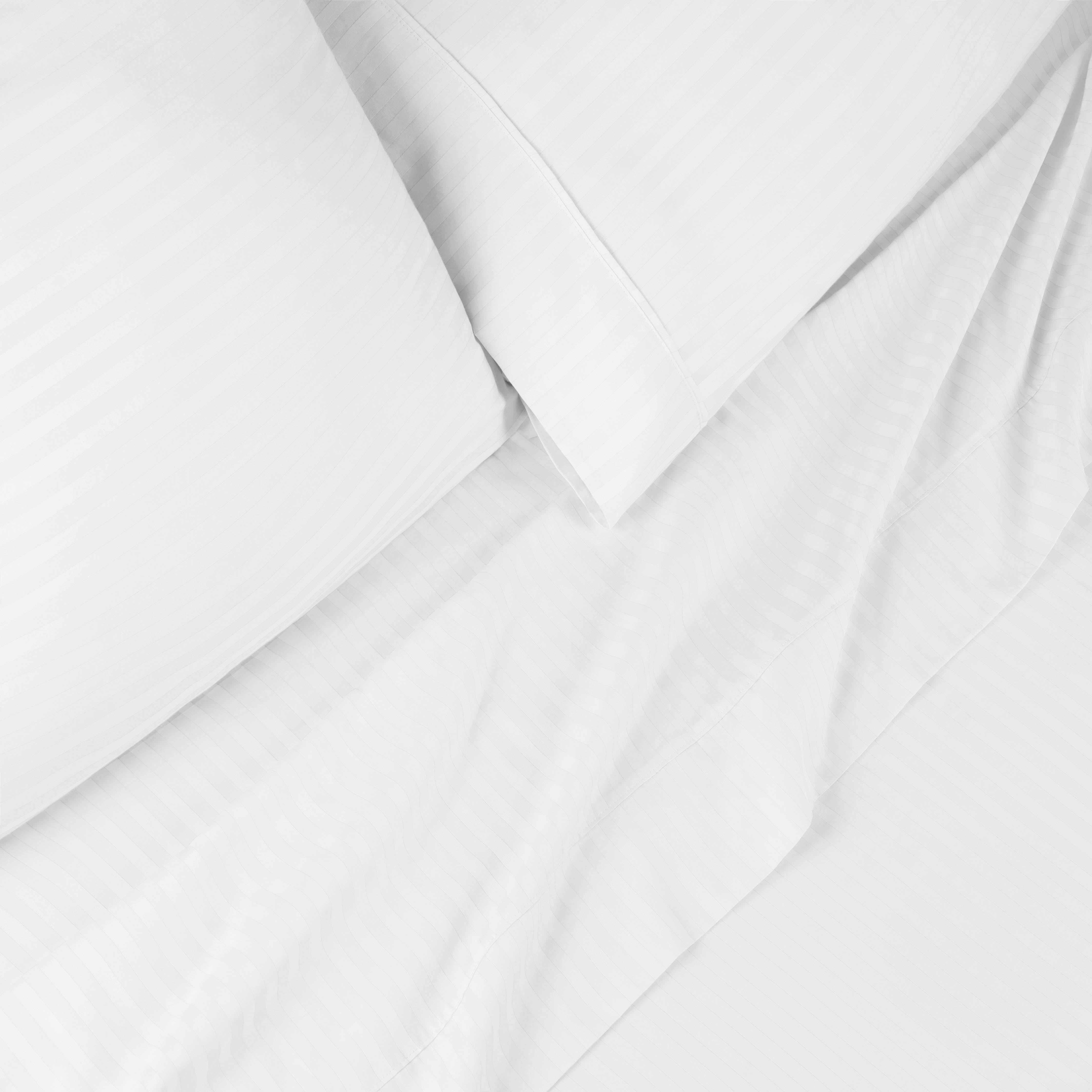 Egyptian Cotton 400 Thread Count Striped Deep Pocket Sheet Set - Blue Nile Mills