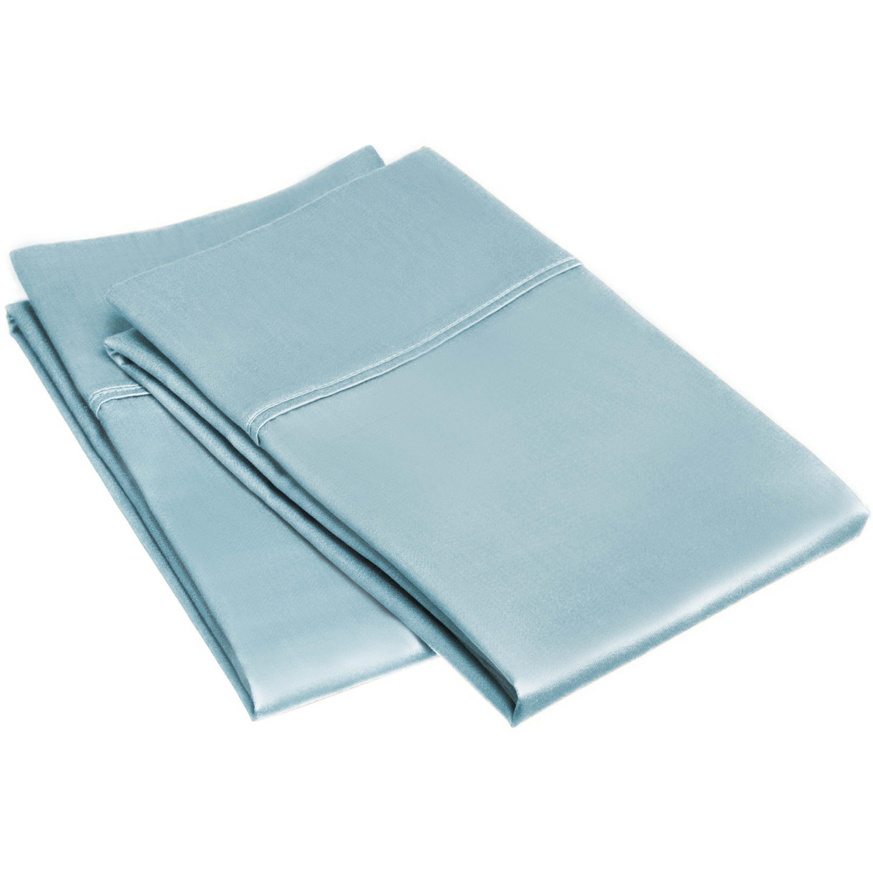 Egyptian Cotton 400 Thread Count Solid Pillowcases, Set of 2 - Blue Nile Mills