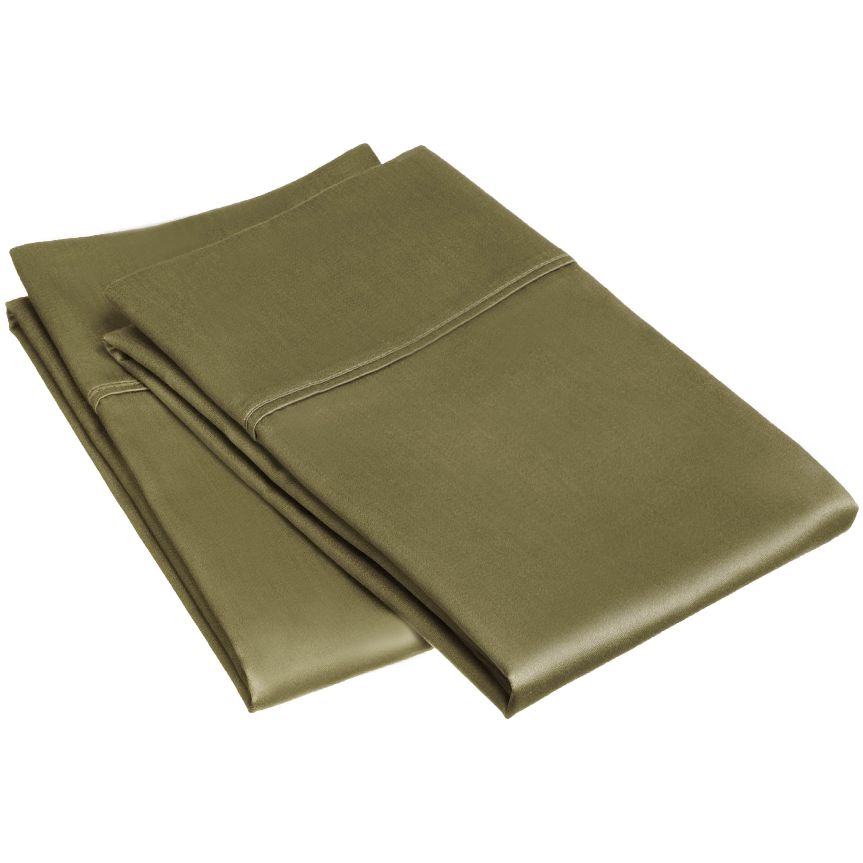 Egyptian Cotton 400 Thread Count Solid Pillowcases, Set of 2 - Blue Nile Mills