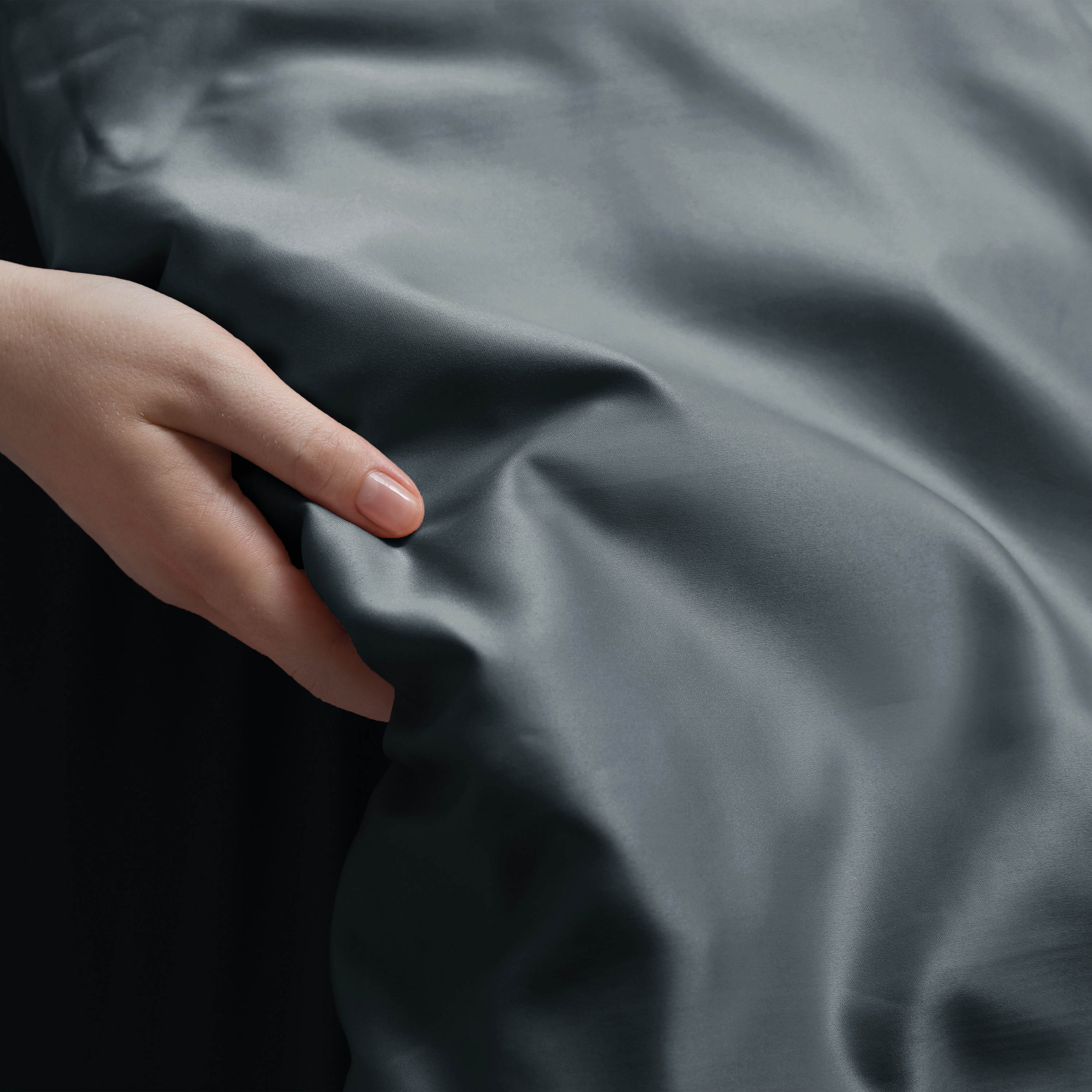 Rayon From Bamboo 300 Thread Count Solid Duvet Cover Set - Blue Nile Mills