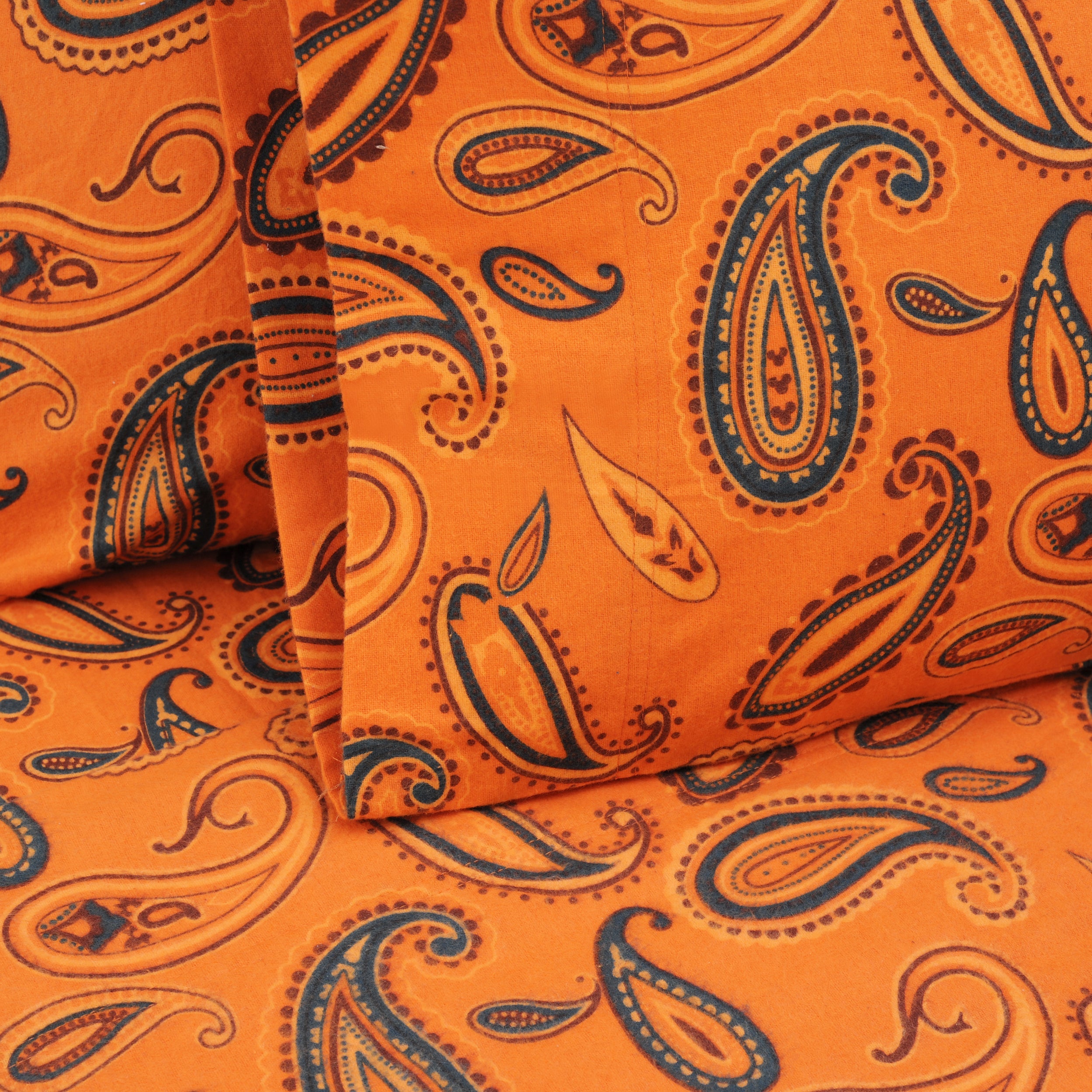 Flannel Cotton Floral Paisley Deep Pocket Bed Sheet Set - Blue Nile Mills