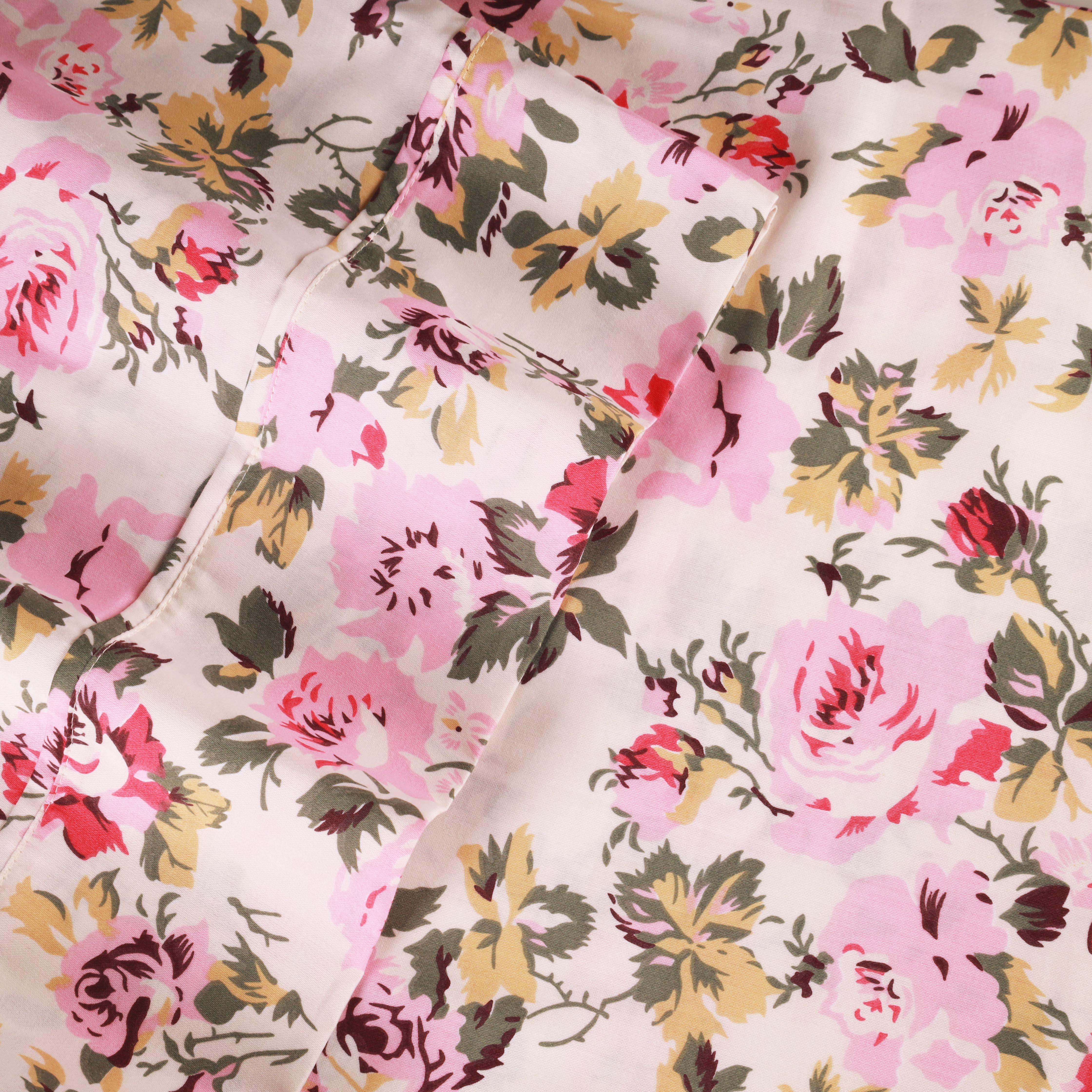 300 Thread Count Solid or Floral Cotton All Season Duvet Cover Set - Blue Nile Mills