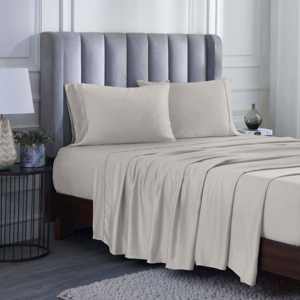 Modal From Beechwood 400 Thread Count Solid Deep Pocket Bed Sheet Set - Blue Nile Mills