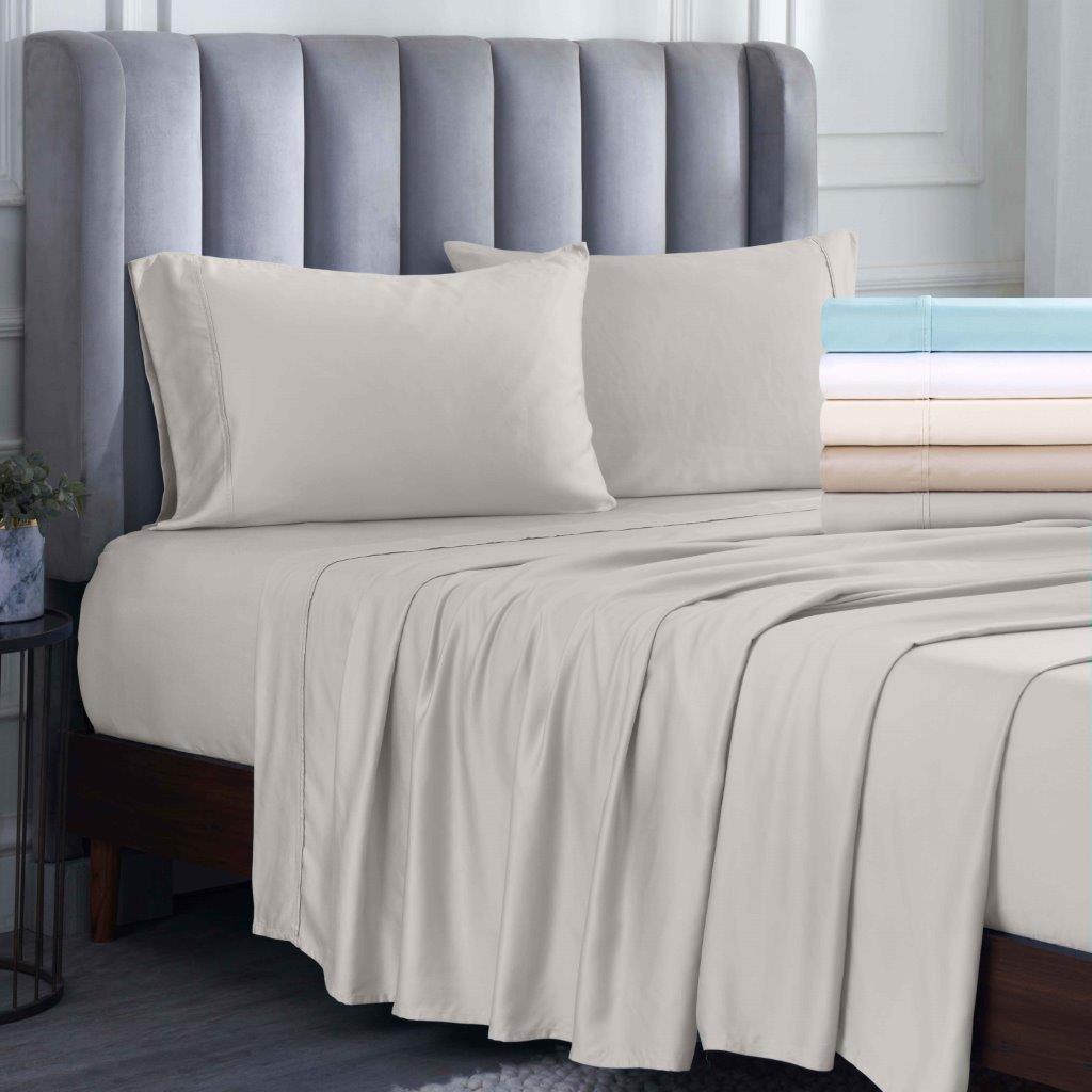 Modal From Beechwood 400 Thread Count Solid Duvet Cover Set - Blue Nile Mills