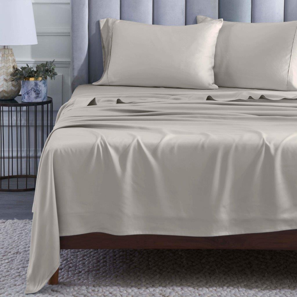 Modal From Beechwood 400 Thread Count Solid Deep Pocket Bed Sheet Set - Blue Nile Mills