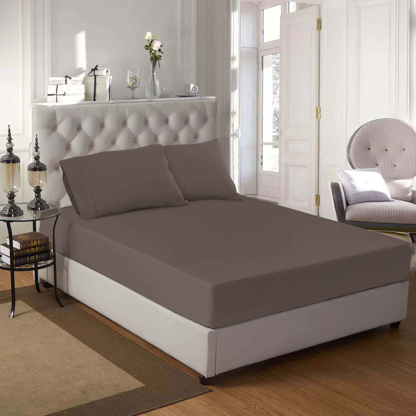 Egyptian Cotton 300 Thread Count Solid Bed Sheet Set - Blue Nile Mills