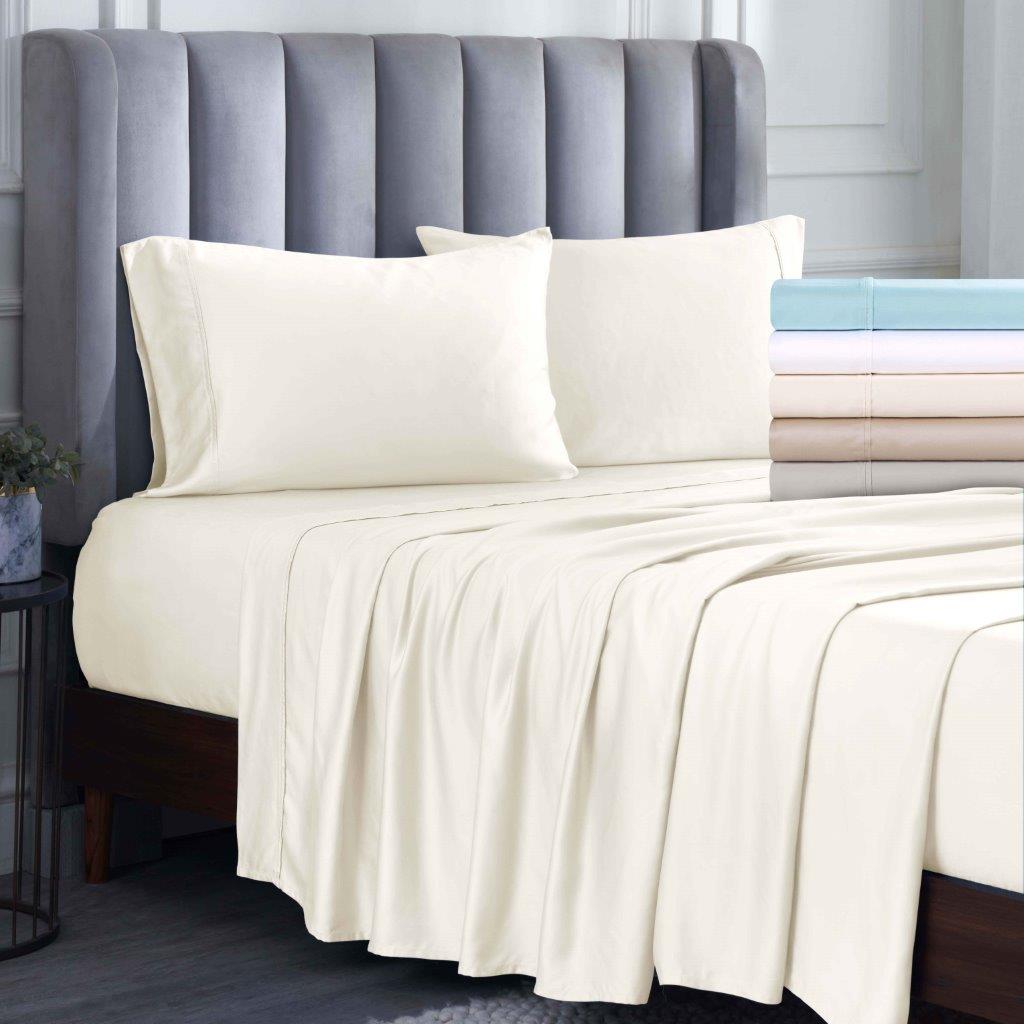 Modal From Beechwood 400 Thread Count Solid Duvet Cover Set - Blue Nile Mills