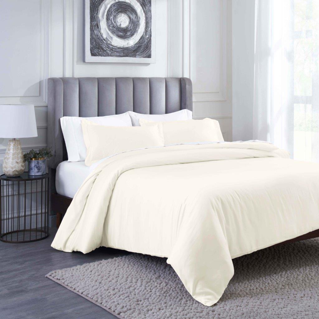 Modal From Beechwood 400 Thread Count Solid Duvet Cover Set - Blue Nile Mills