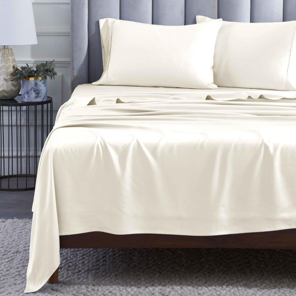 Modal From Beechwood 400 Thread Count Solid Deep Pocket Bed Sheet Set - Blue Nile Mills