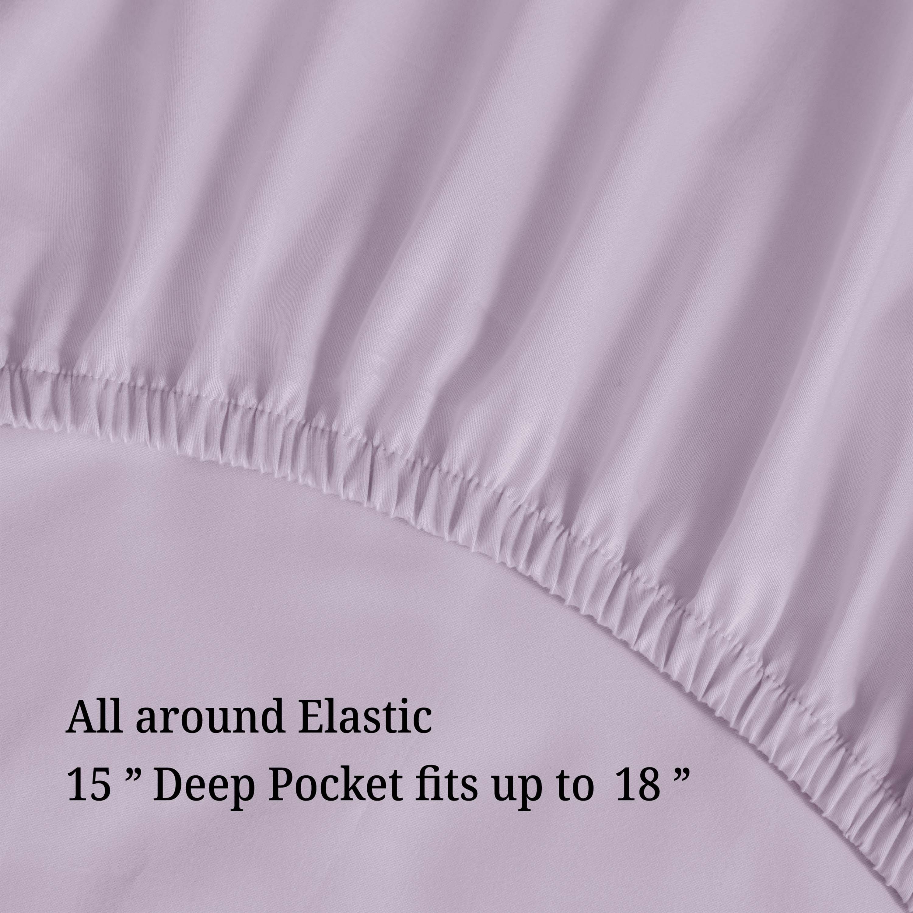 Egyptian Cotton 300 Thread Count Solid Bed Sheet Set - Blue Nile Mills