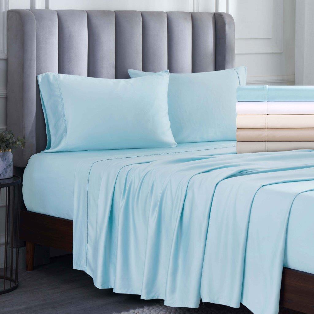 Modal From Beechwood 400 Thread Count Solid Duvet Cover Set - Blue Nile Mills