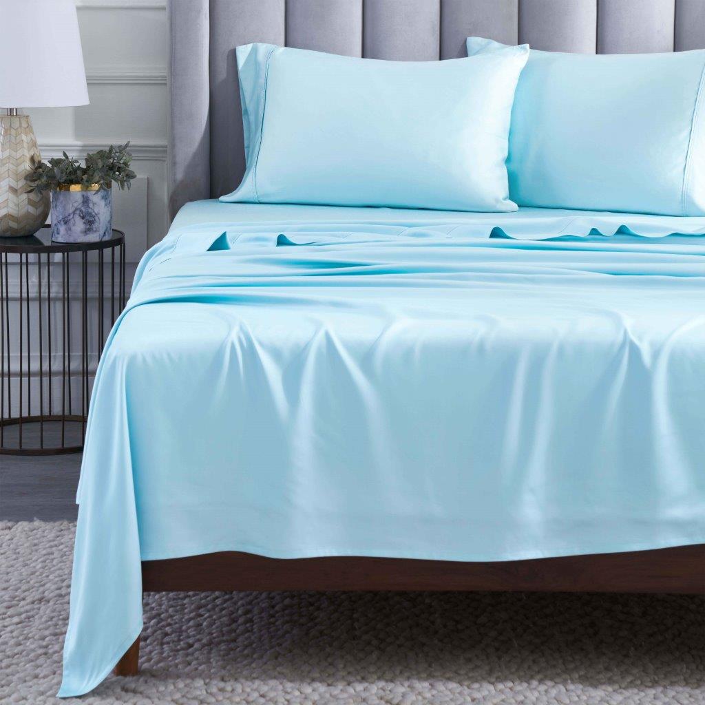 Modal From Beechwood 400 Thread Count Solid Deep Pocket Bed Sheet Set - Blue Nile Mills