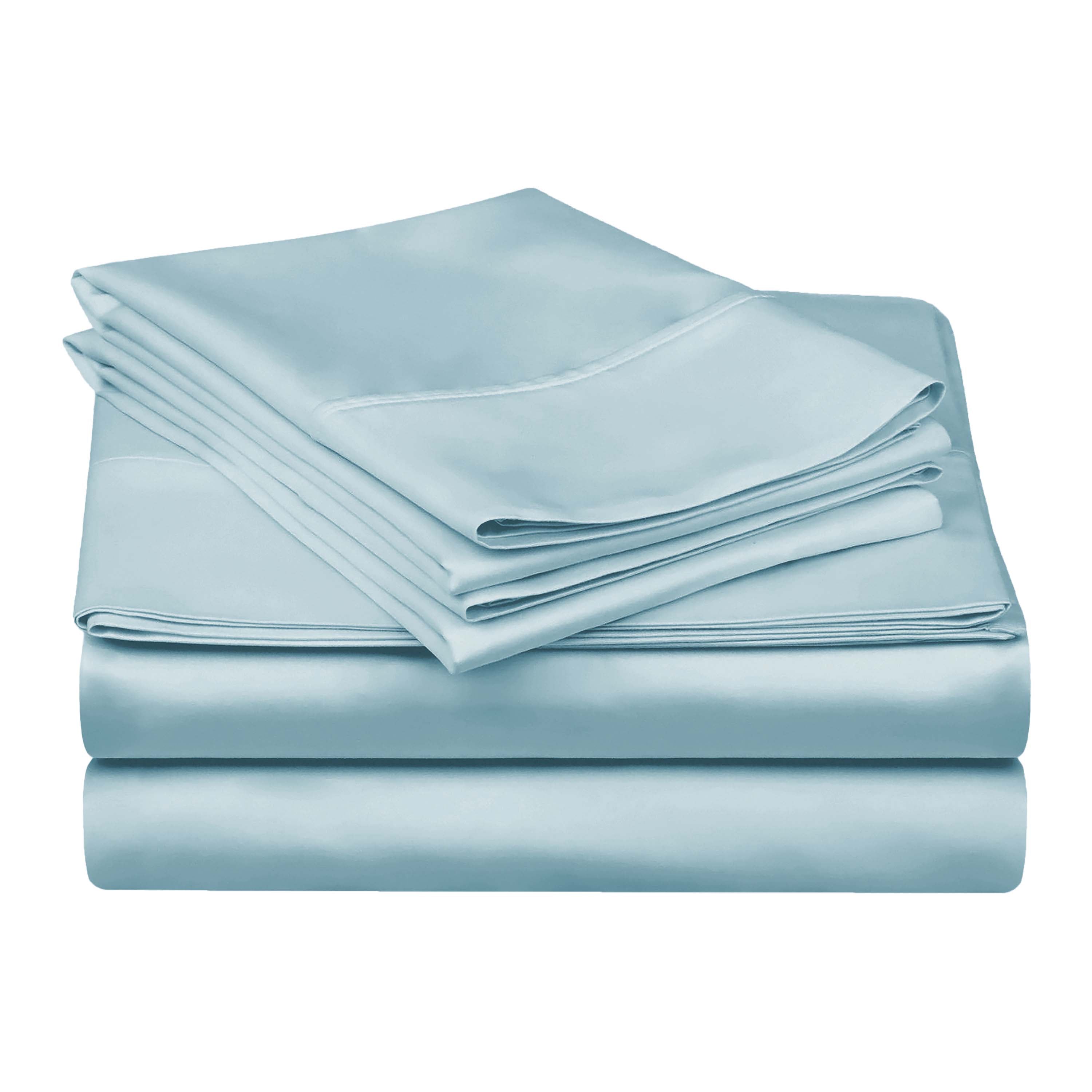 Egyptian Cotton 300 Thread Count Solid Bed Sheet Set - Blue Nile Mills