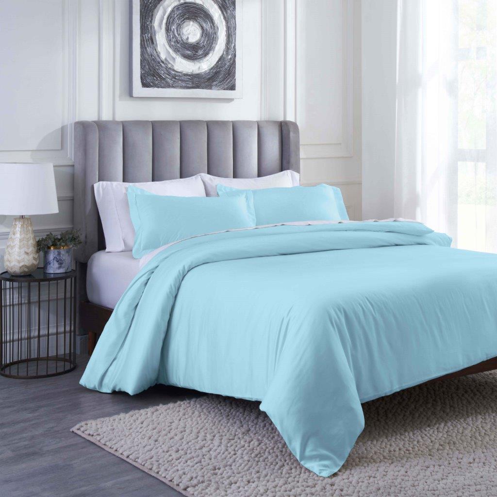 Modal From Beechwood 400 Thread Count Solid Duvet Cover Set - Blue Nile Mills