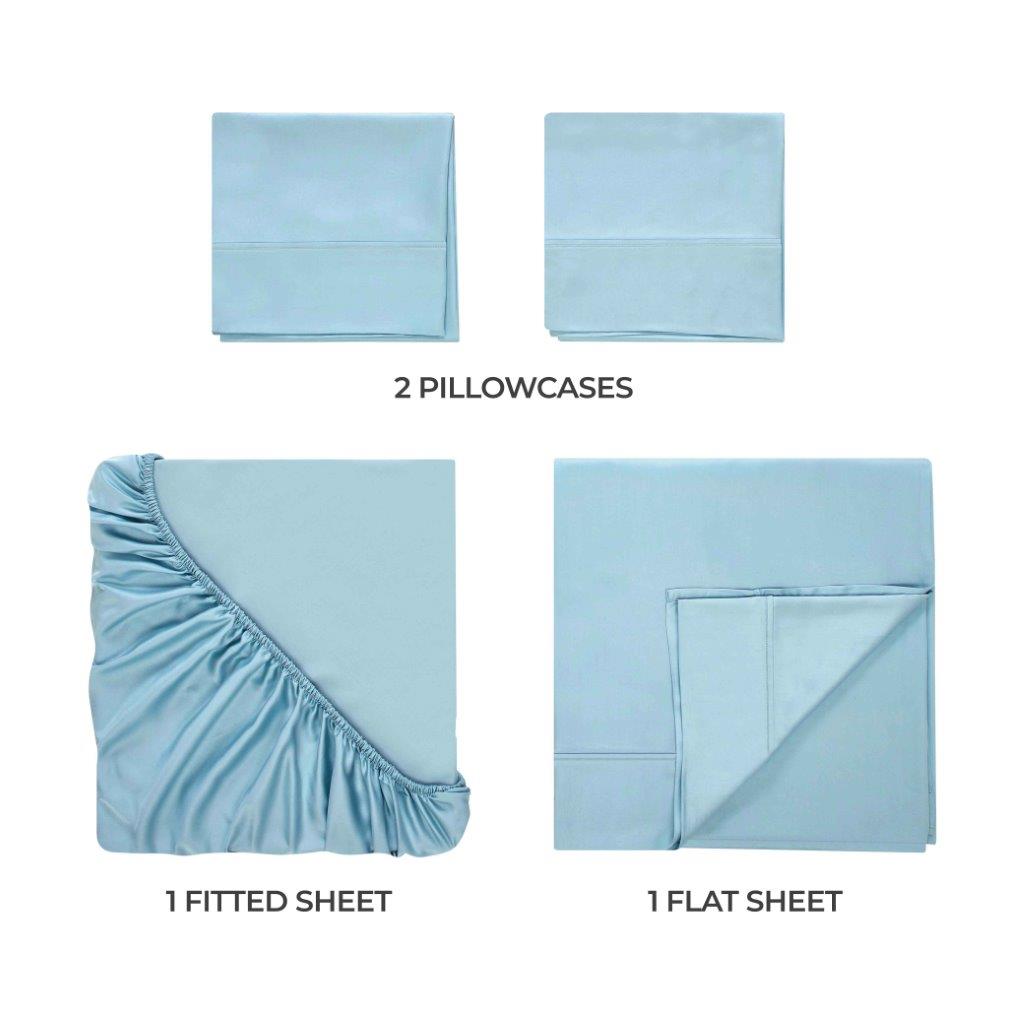 Modal From Beechwood 400 Thread Count Solid Deep Pocket Bed Sheet Set - Blue Nile Mills