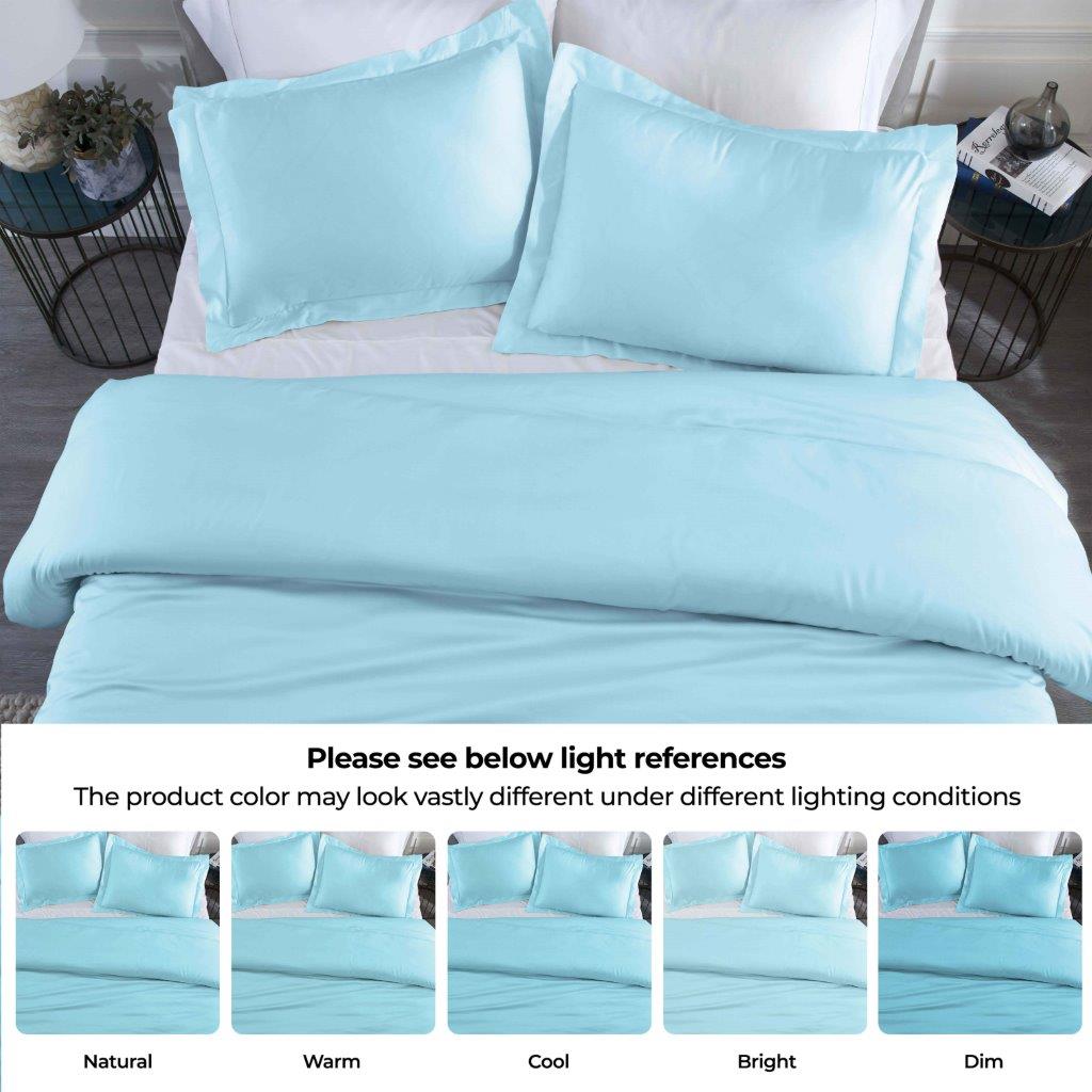 Modal From Beechwood 400 Thread Count Solid Duvet Cover Set - Blue Nile Mills