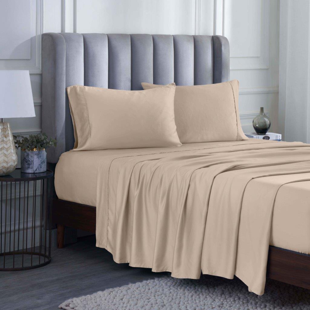 Modal From Beechwood 400 Thread Count Solid Deep Pocket Bed Sheet Set - Blue Nile Mills