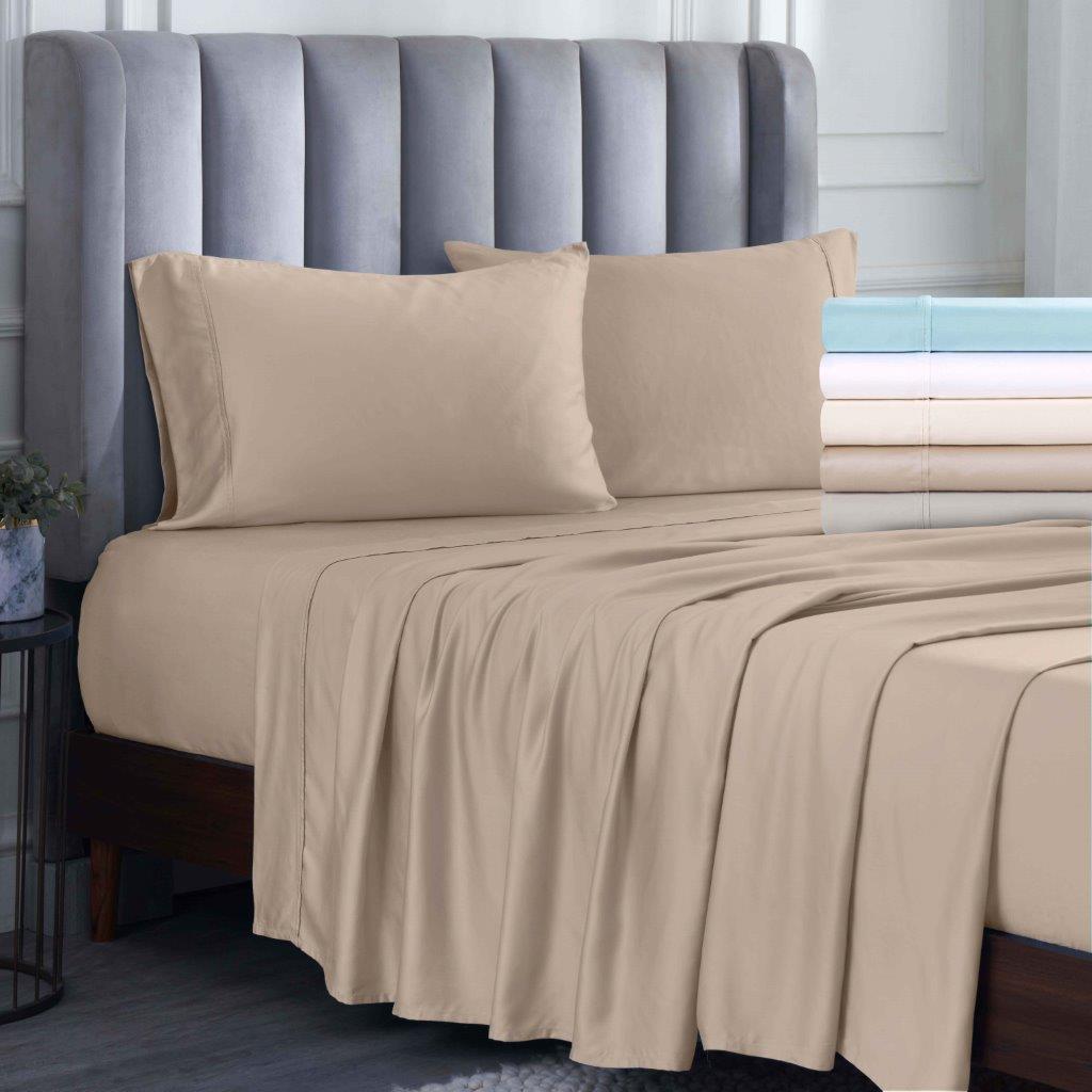 Modal From Beechwood 400 Thread Count Solid Duvet Cover Set - Blue Nile Mills