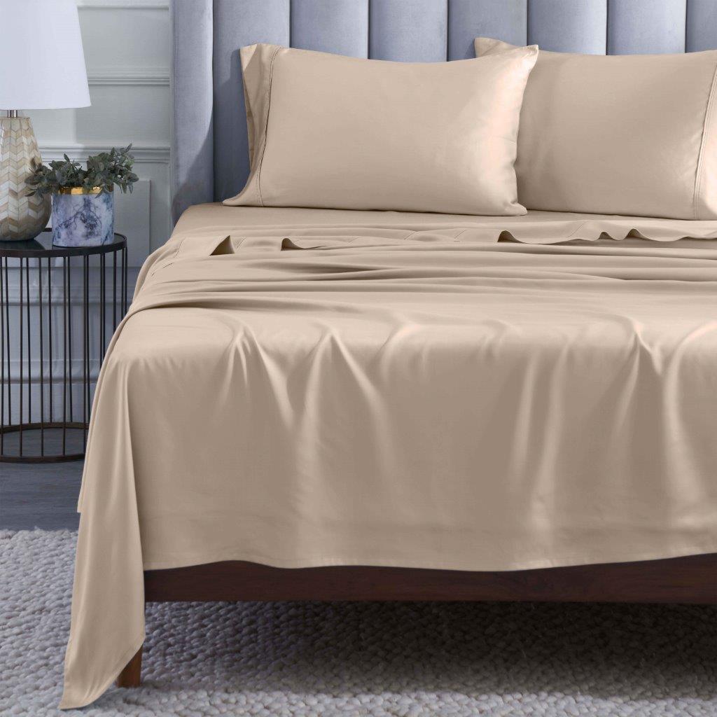 Modal From Beechwood 400 Thread Count Solid Deep Pocket Bed Sheet Set - Blue Nile Mills
