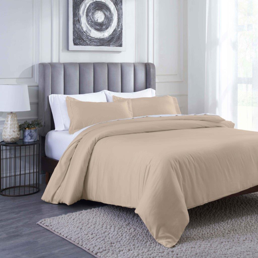 Modal From Beechwood 400 Thread Count Solid Duvet Cover Set - Blue Nile Mills