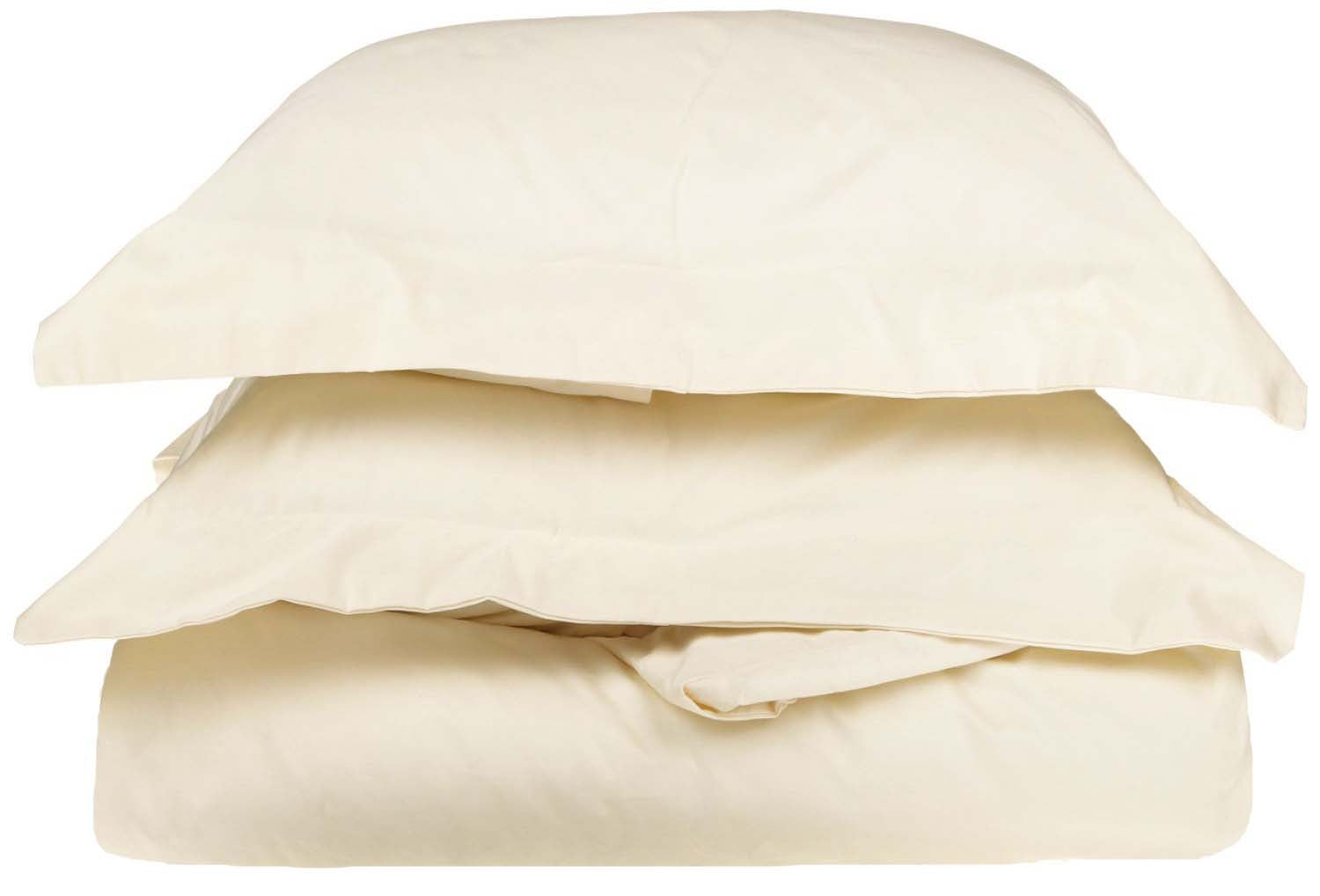 300 Thread Count Solid or Floral Cotton All Season Duvet Cover Set - Blue Nile Mills