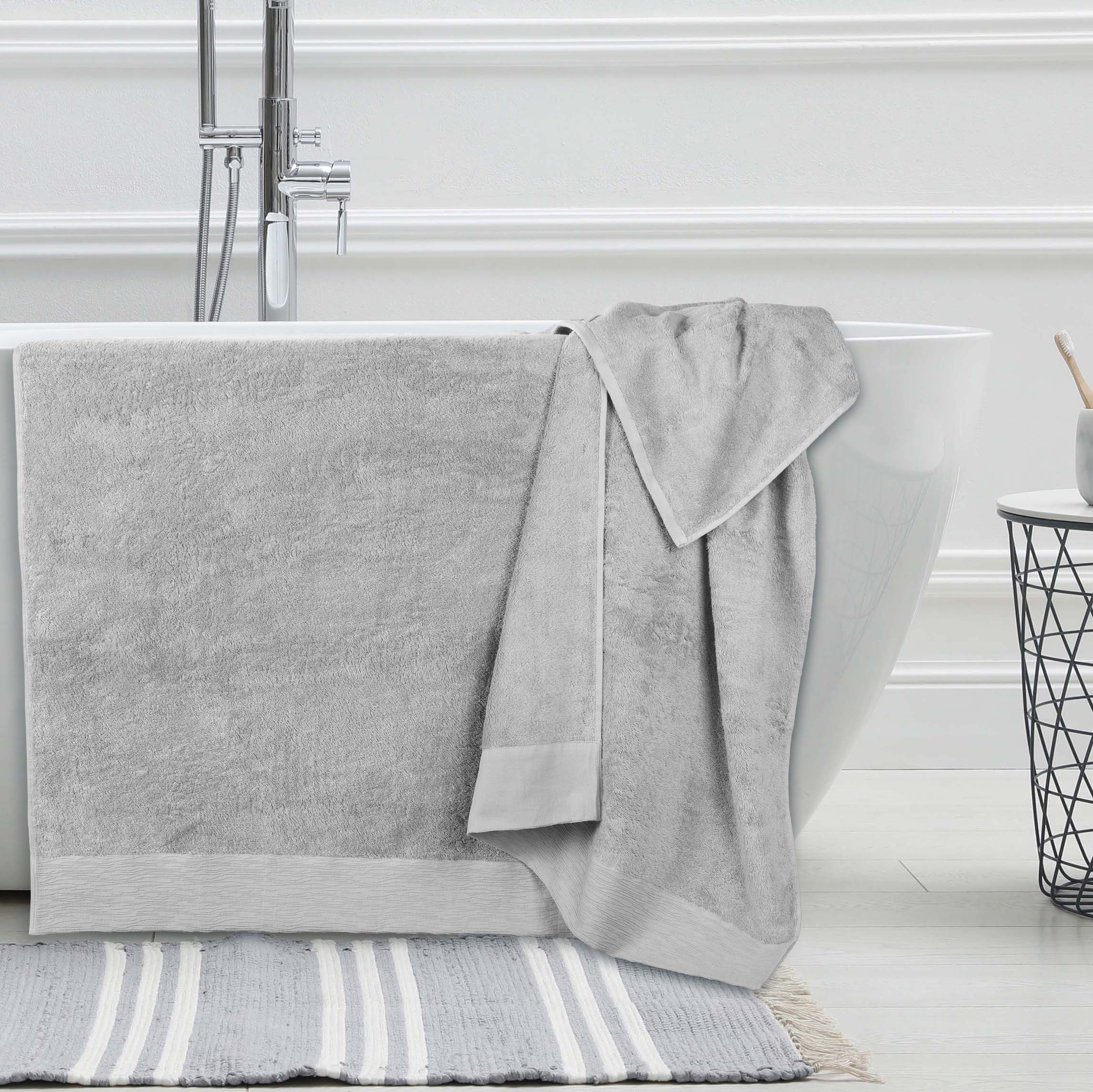 Rayon from Bamboo Eco-Friendly Fluffy Soft Solid Bath Sheet Set of 2 - Blue Nile Mills