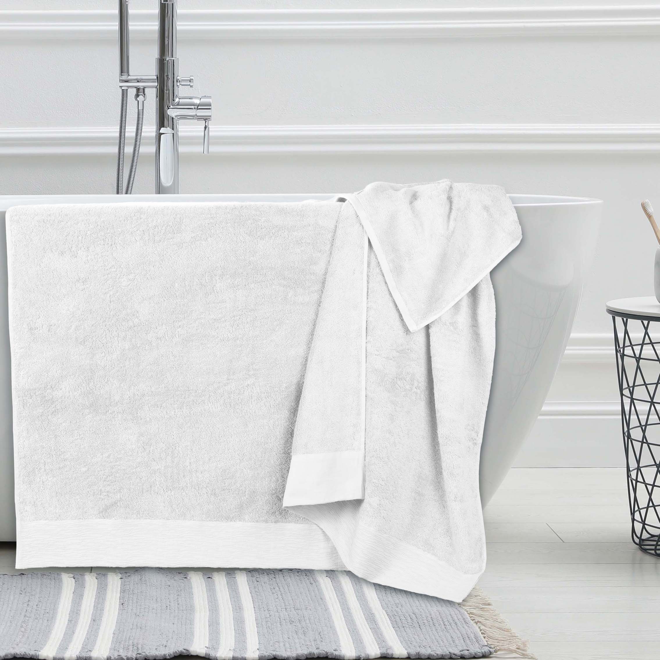 Rayon from Bamboo Eco-Friendly Fluffy Soft Solid Bath Sheet Set of 2 - Blue Nile Mills