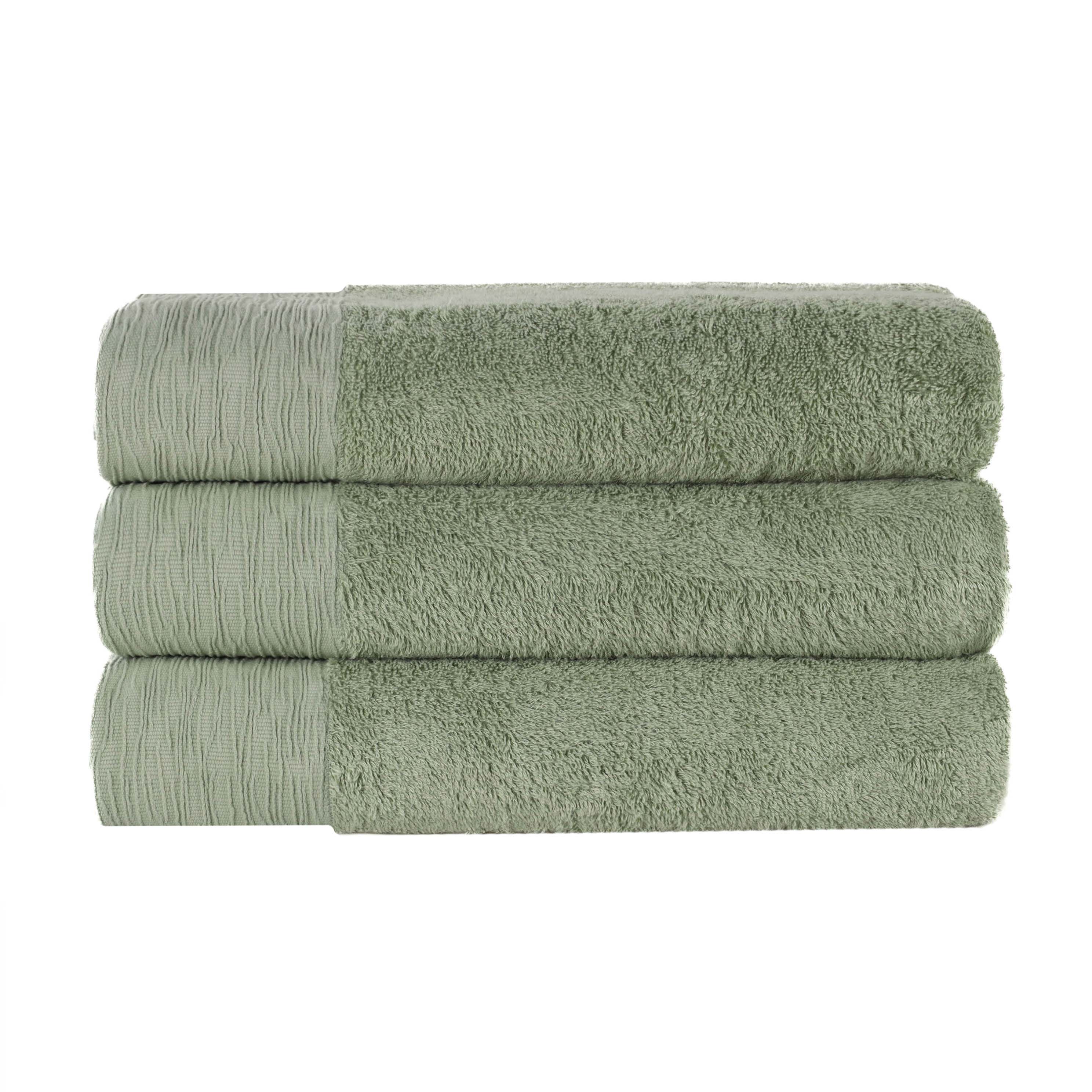Rayon from Bamboo Eco-Friendly Fluffy Soft Solid Bath Towel Set of 3 - Blue Nile Mills
