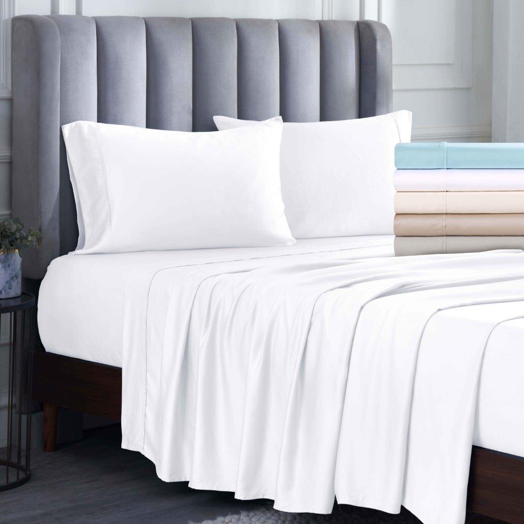 Modal From Beechwood 400 Thread Count Solid Duvet Cover Set - Blue Nile Mills