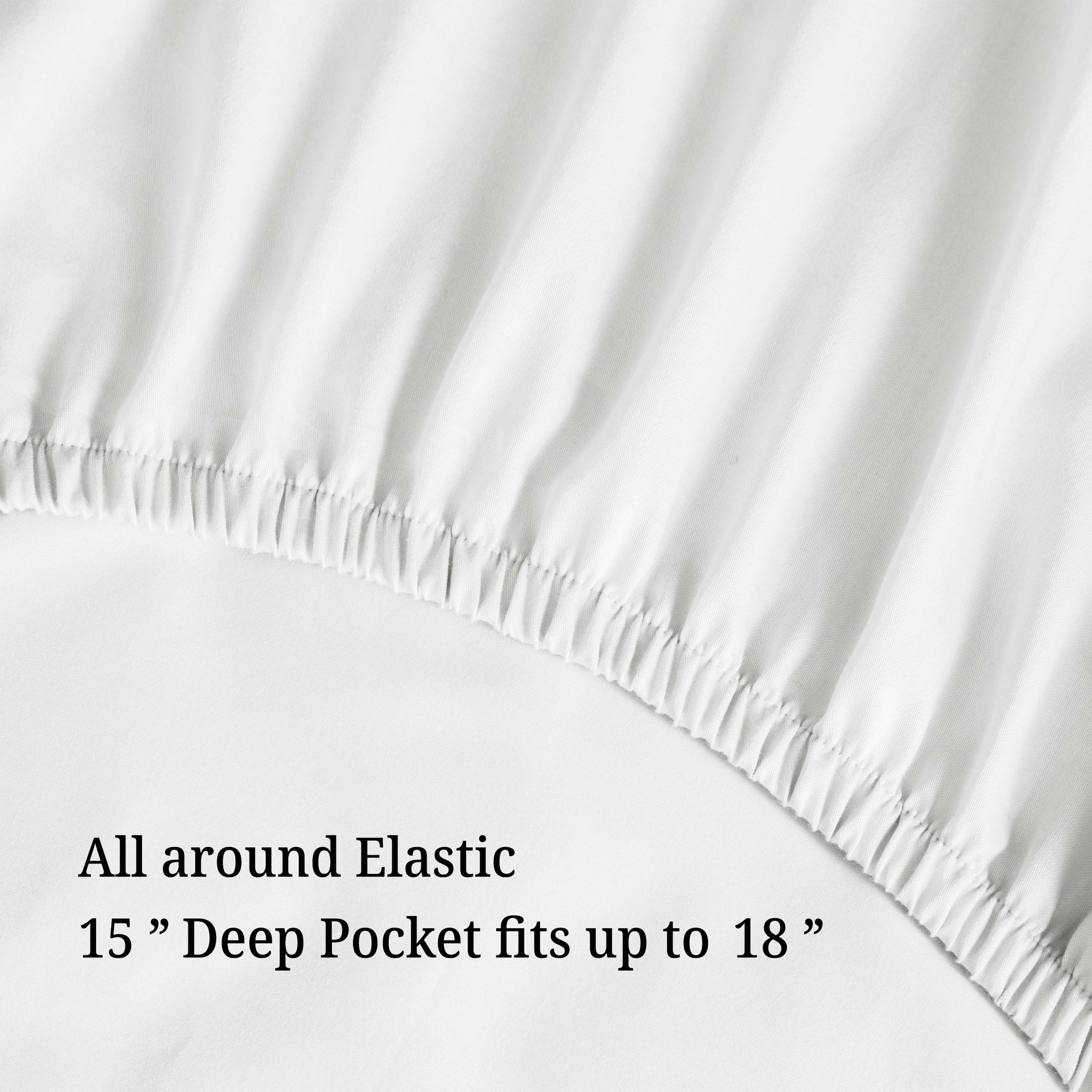 Egyptian Cotton 300 Thread Count Solid Bed Sheet Set - Blue Nile Mills