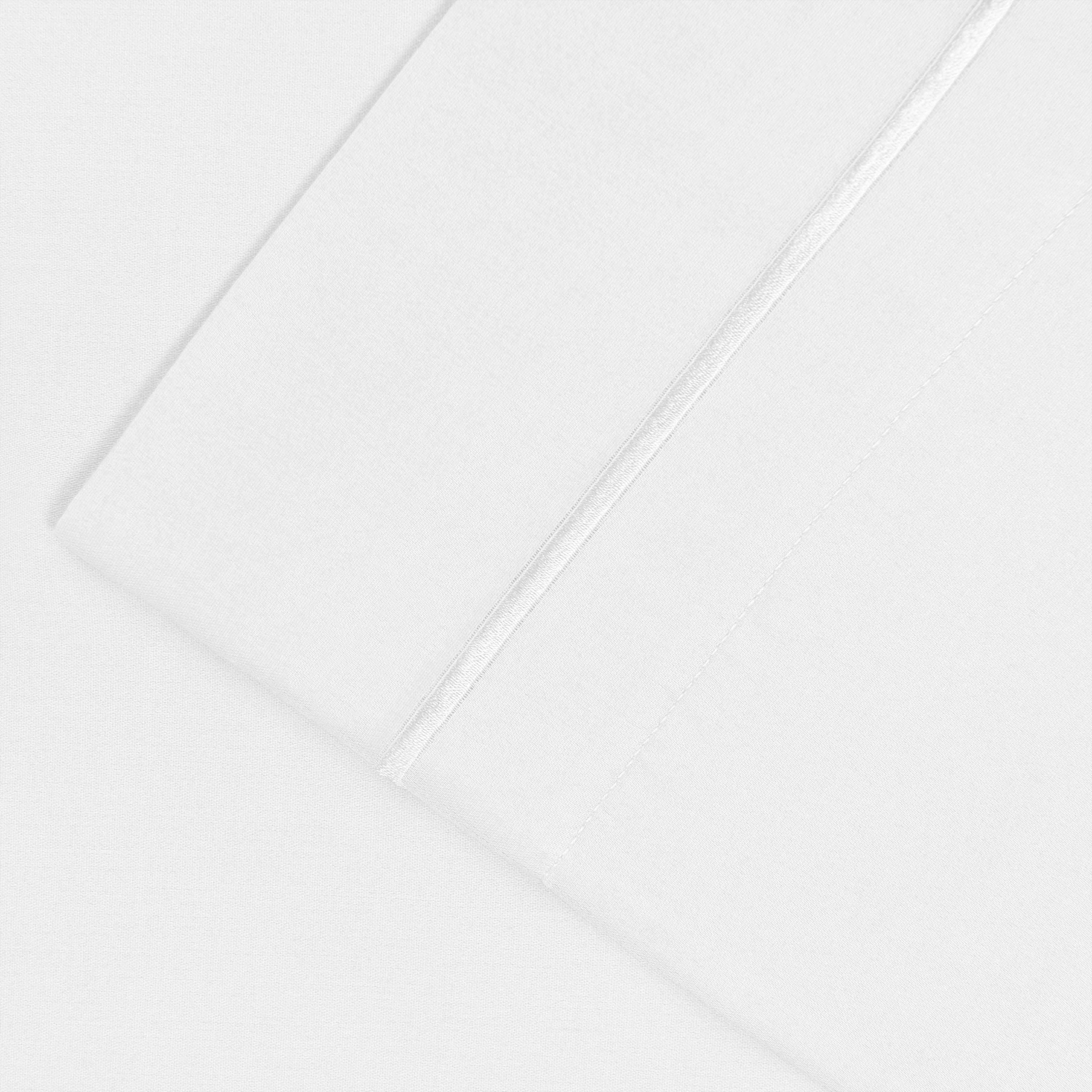 1500 Thread Count Cotton Marrow Stitch Solid Pillowcase Set - Blue Nile Mills