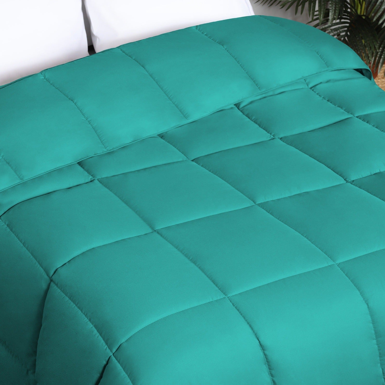 Brushed Microfiber Down Alternative Medium Weight Solid Comforter - Blue Nile Mills