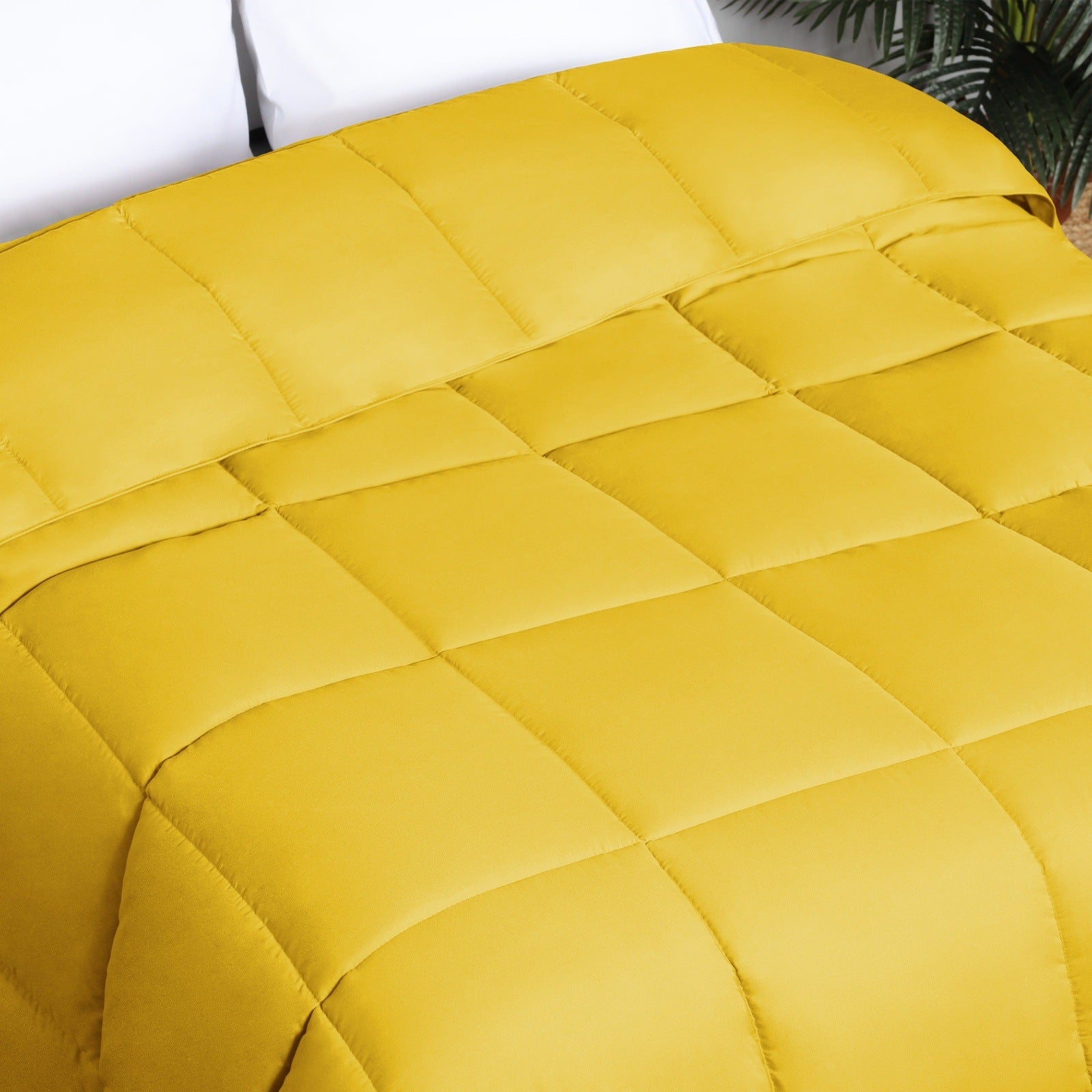 Brushed Microfiber Down Alternative Medium Weight Solid Comforter - Blue Nile Mills