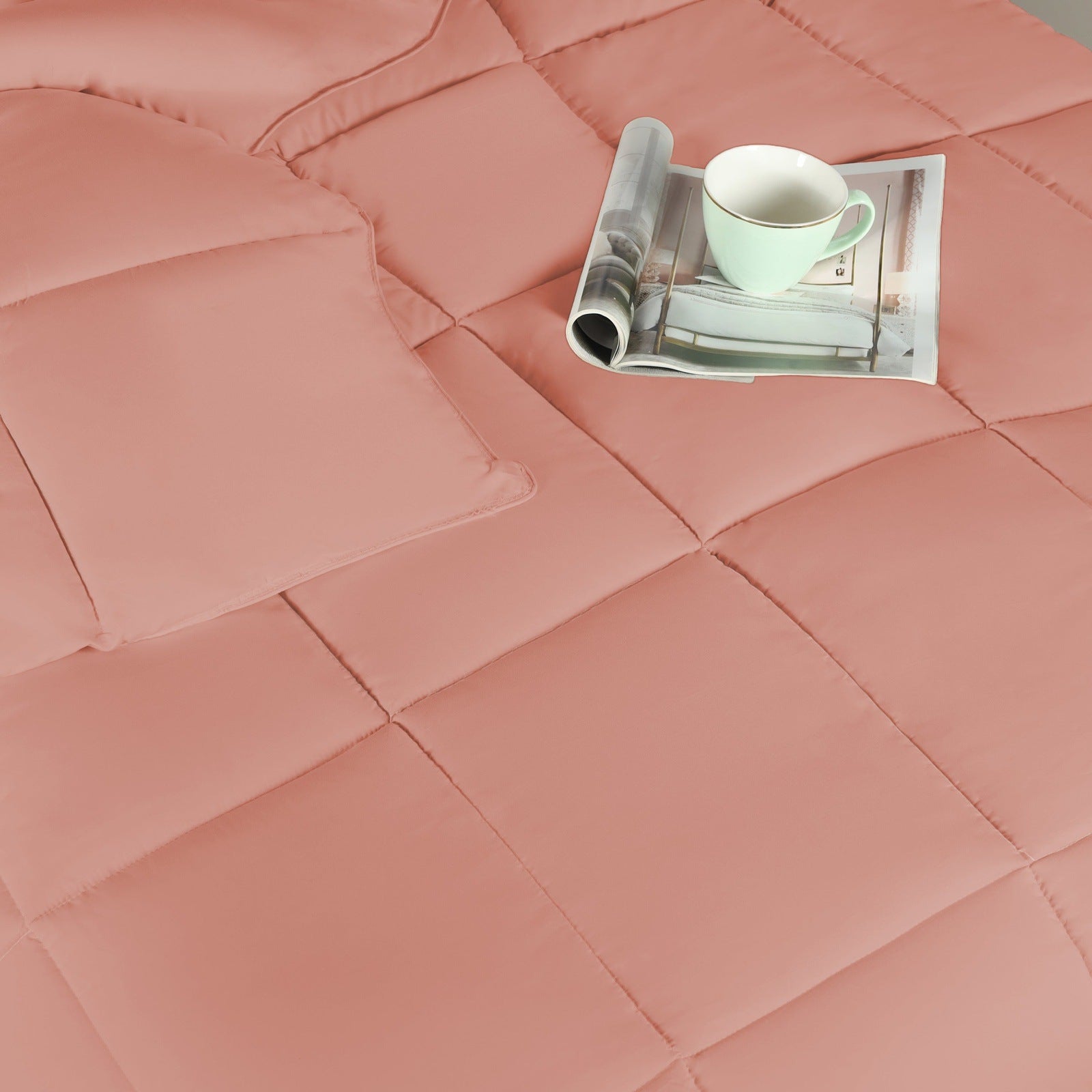 Brushed Microfiber Down Alternative Medium Weight Solid Comforter - Blue Nile Mills