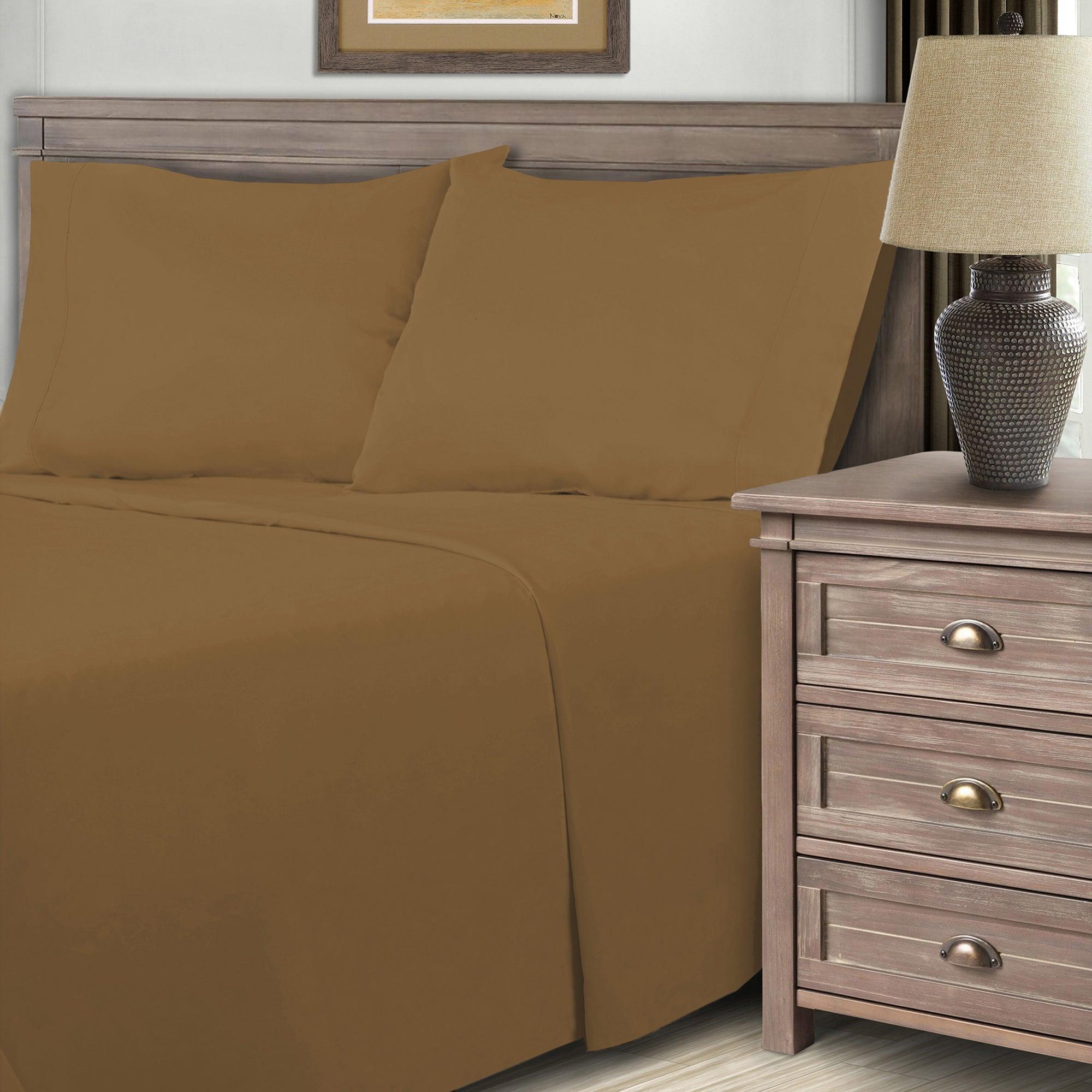 600 Thread Count Cotton Blend Solid Deep Pocket Sheet Set - Blue Nile Mills