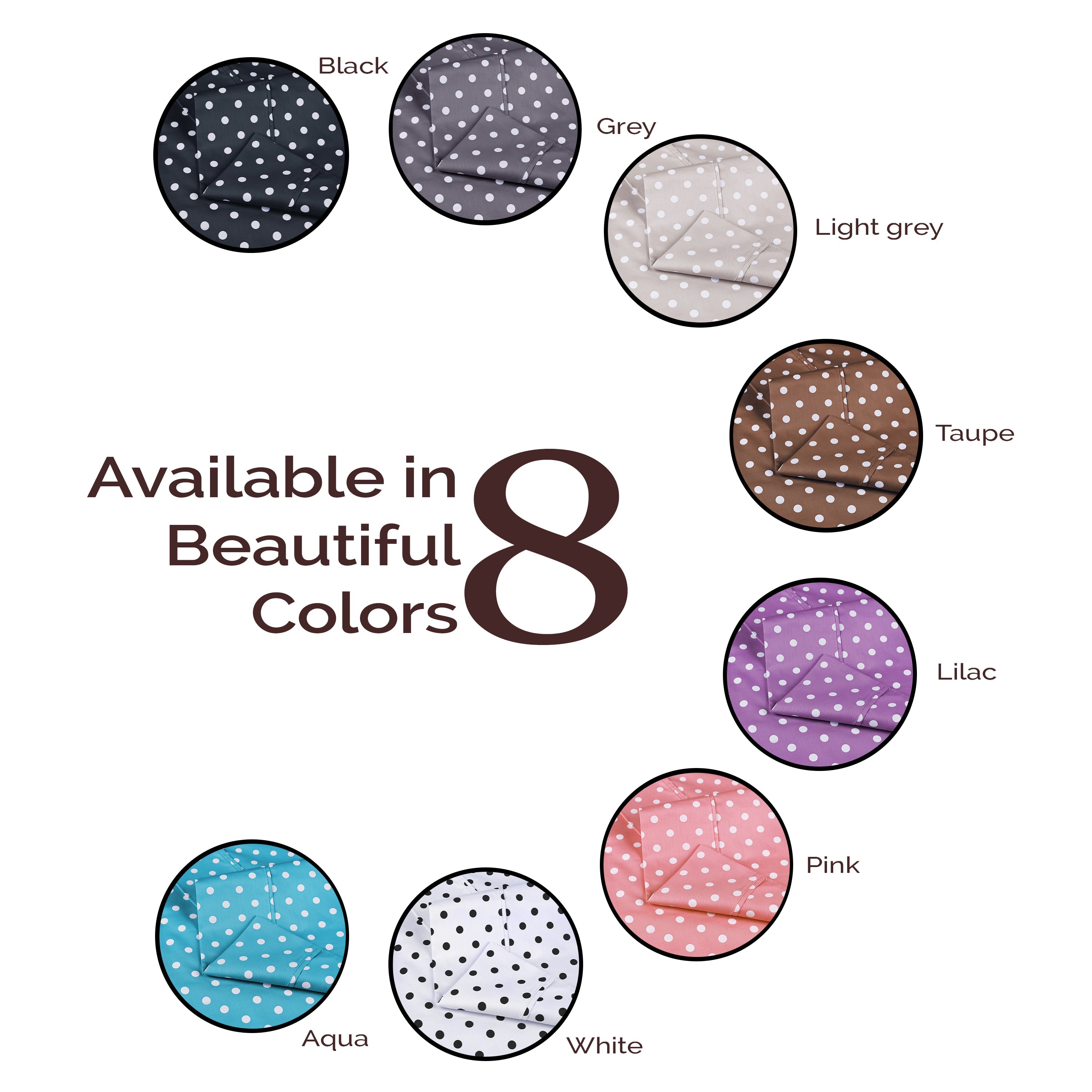 Polka Dot 600 Thread Count Cotton Blend Deep Pocket Sheet Set - Blue Nile Mills