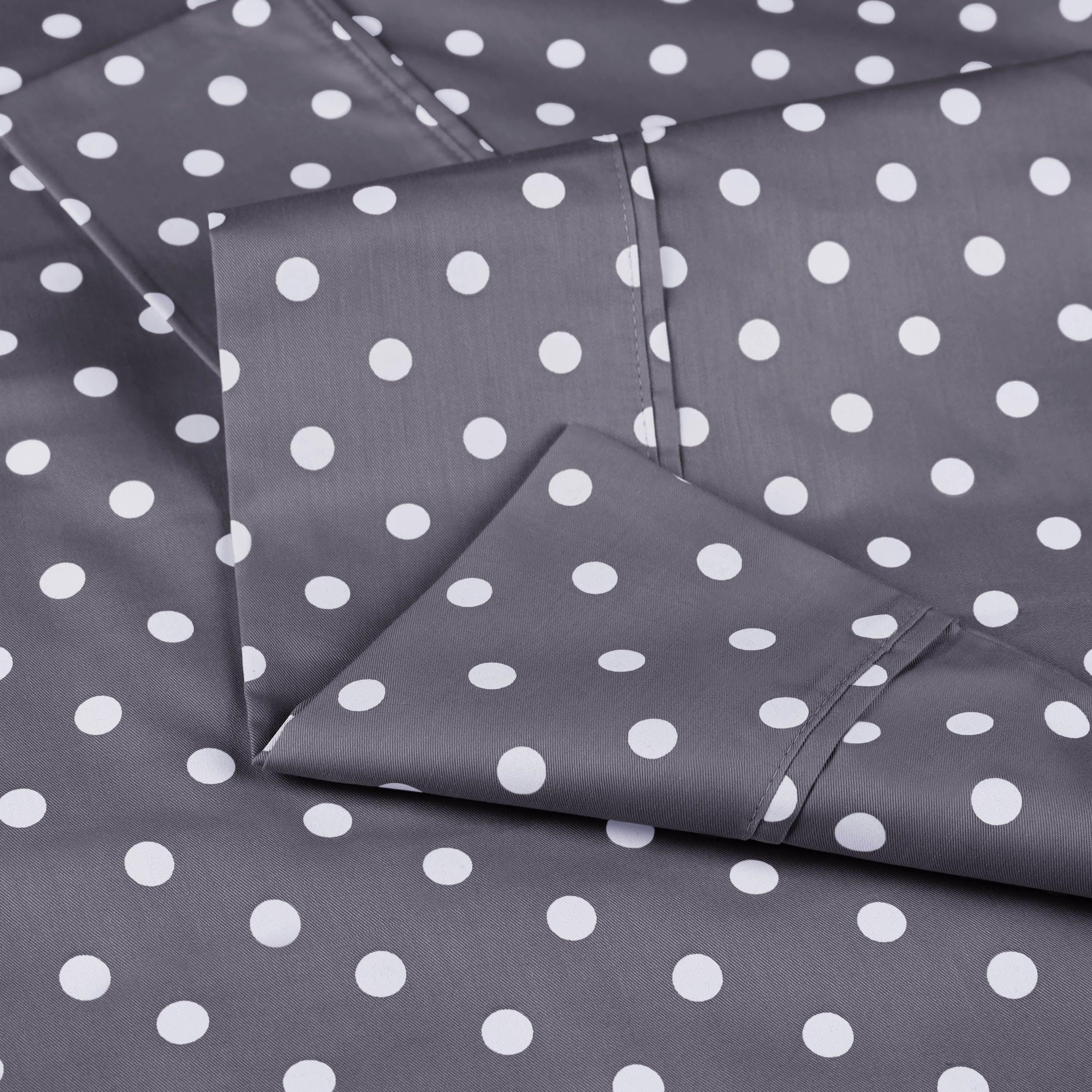 Polka Dot 600 Thread Count Cotton Blend Deep Pocket Sheet Set - Blue Nile Mills