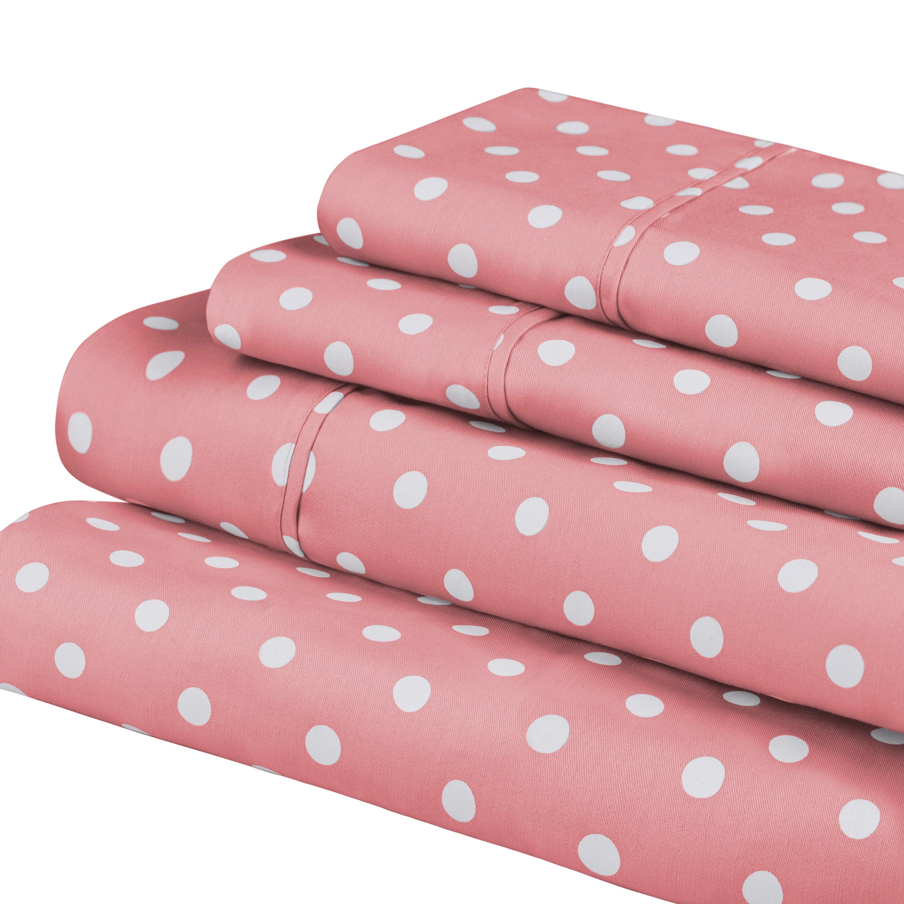 Polka Dot 600 Thread Count Cotton Blend Deep Pocket Sheet Set - Blue Nile Mills