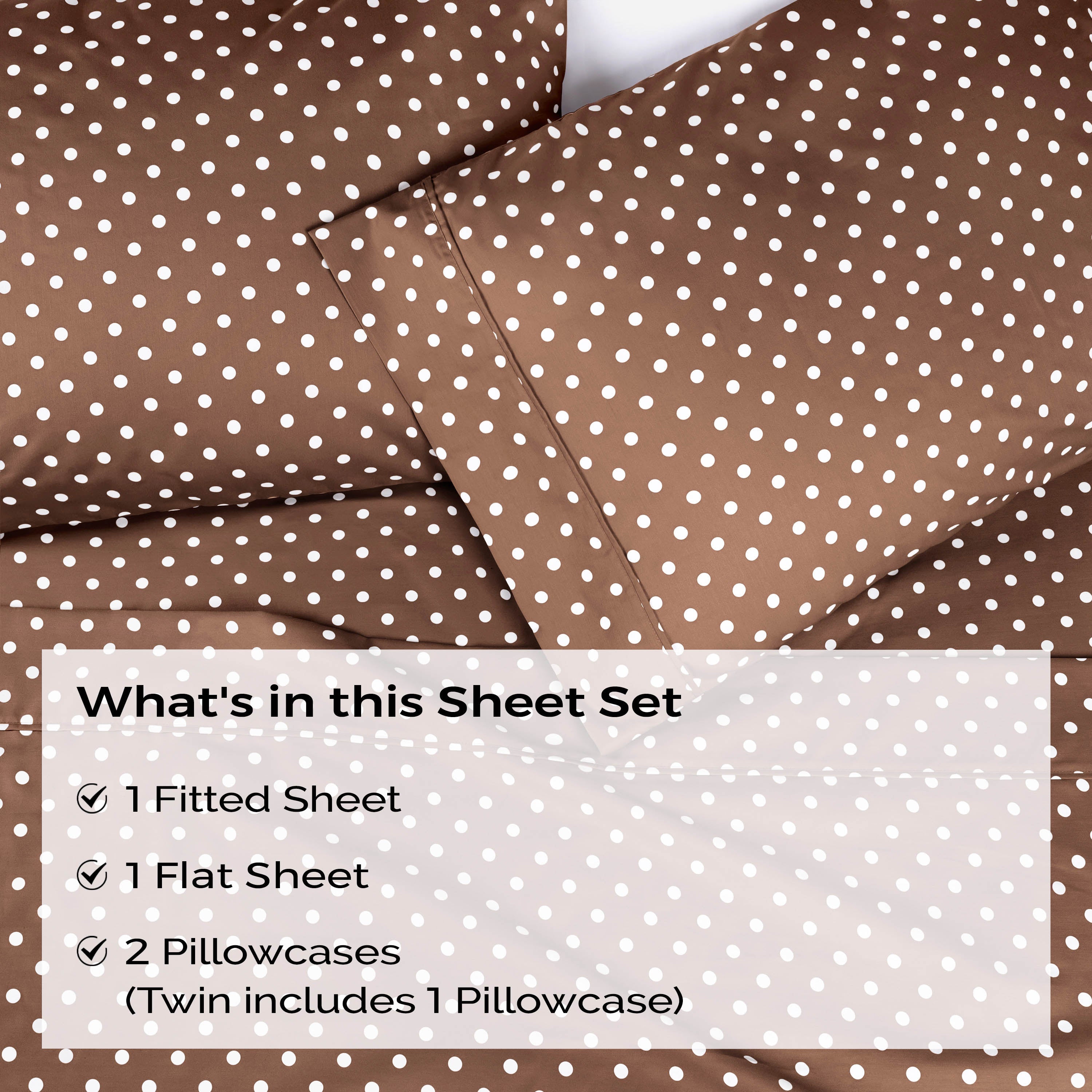 Polka Dot 600 Thread Count Cotton Blend Deep Pocket Sheet Set - Blue Nile Mills