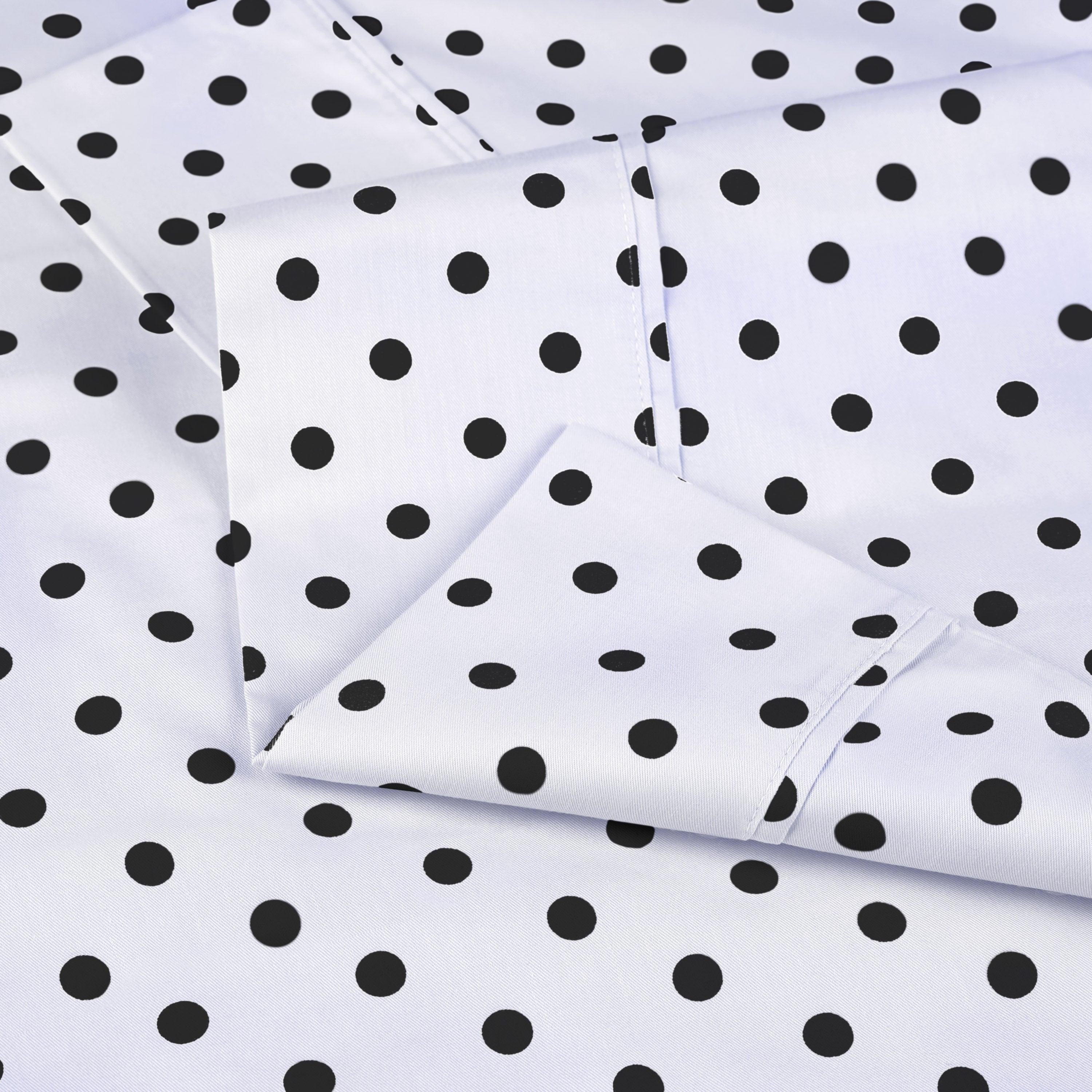 Polka Dot 600 Thread Count Cotton Blend Deep Pocket Sheet Set - Blue Nile Mills