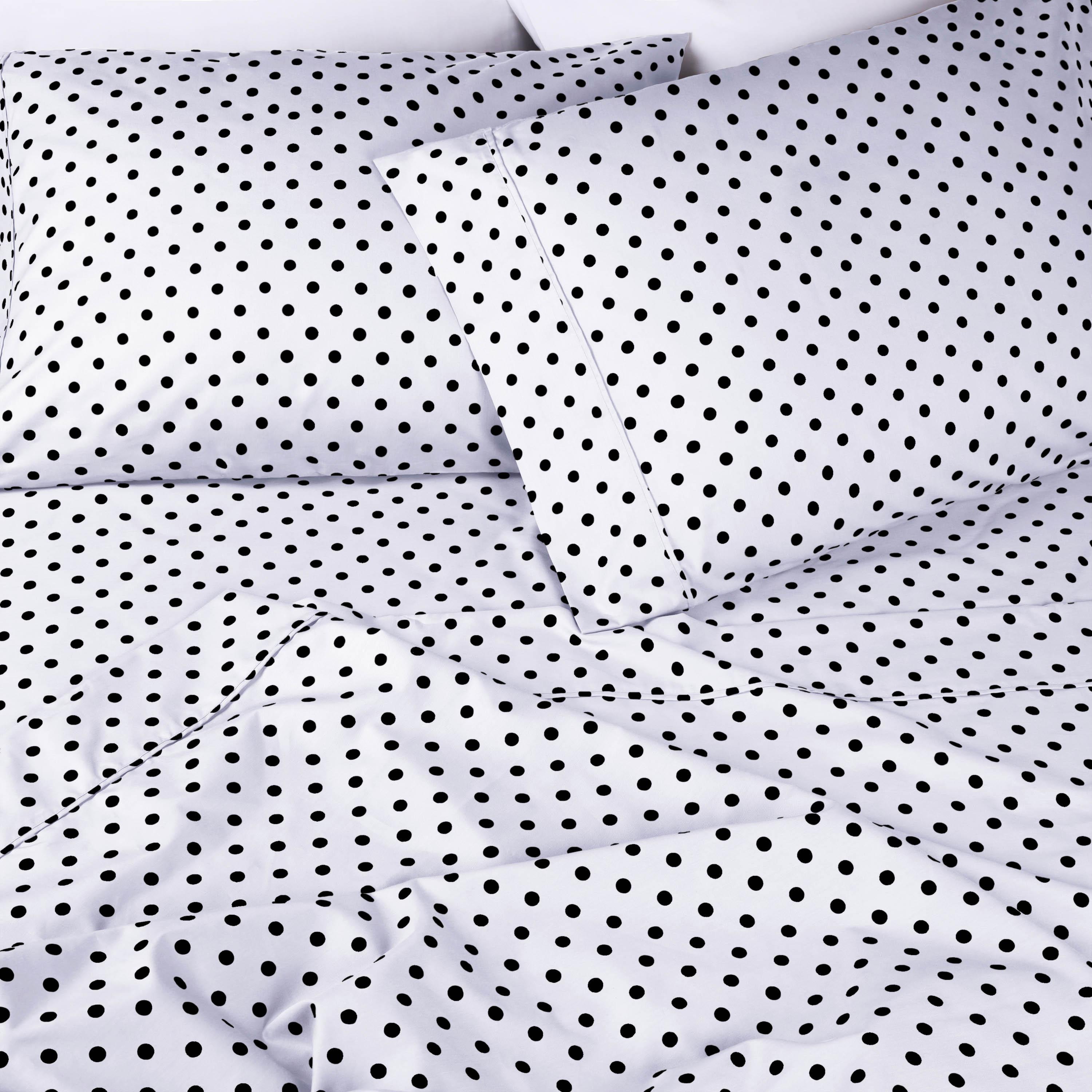 Polka Dot 600 Thread Count Cotton Blend Deep Pocket Sheet Set - Blue Nile Mills