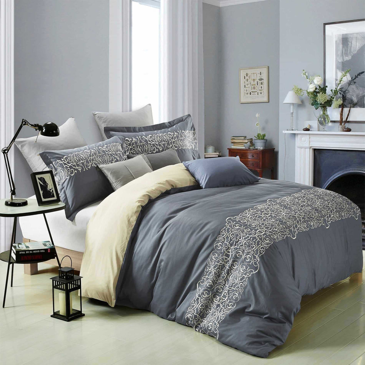 Harrison Cotton 300 Thread Count Duvet Cover Set - Blue Nile Mills